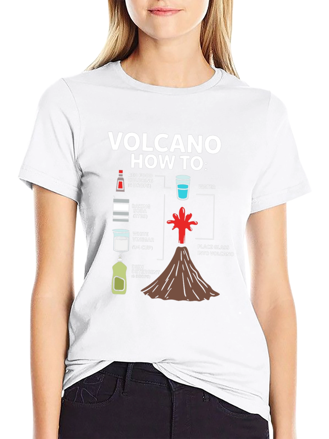 Black Volcano How-To Graphic T-Shirt - Science Experiment Tee view 9