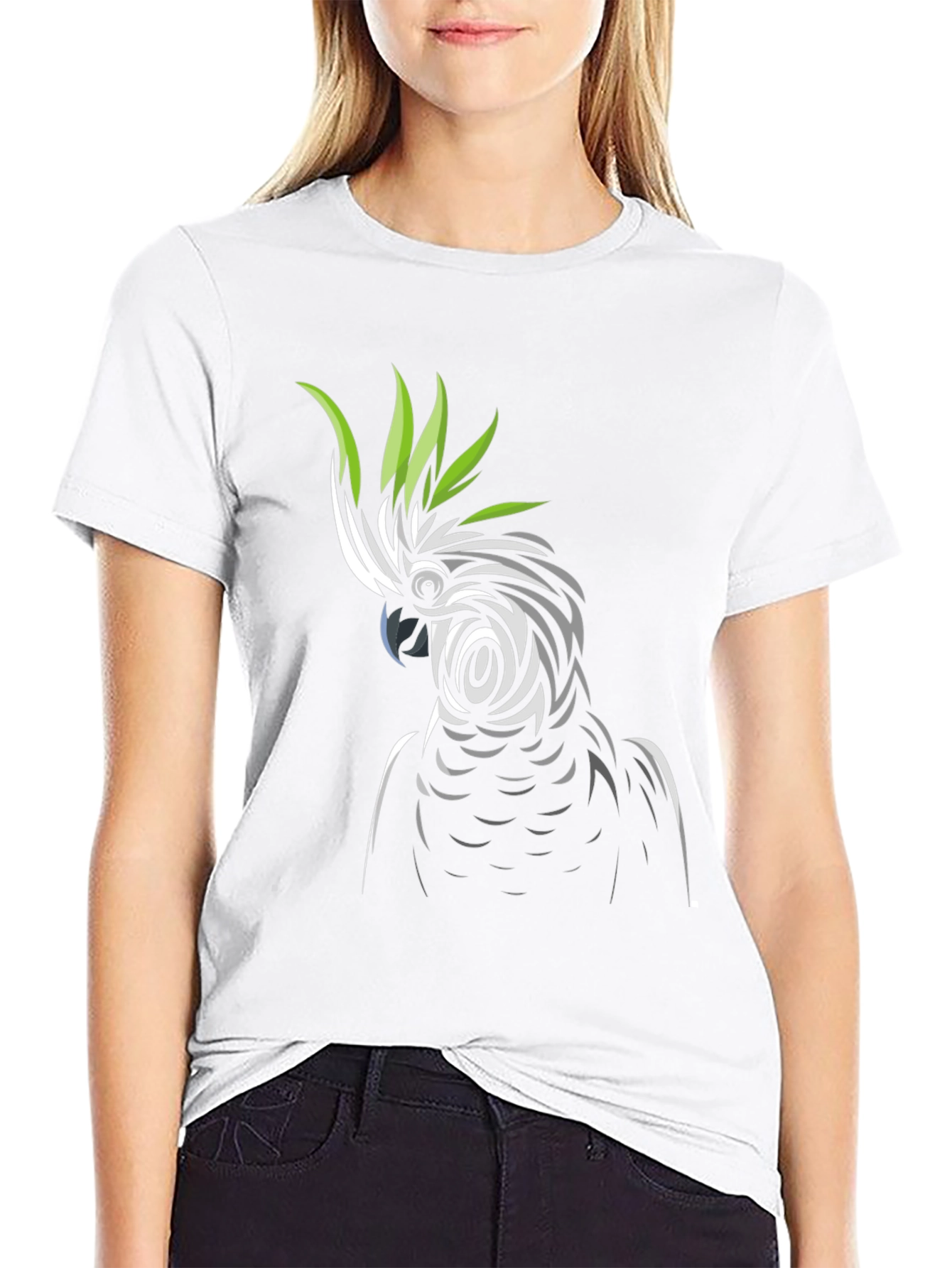 Black Cockatoo Graphic Tee - Stylish Black T-Shirt view 9