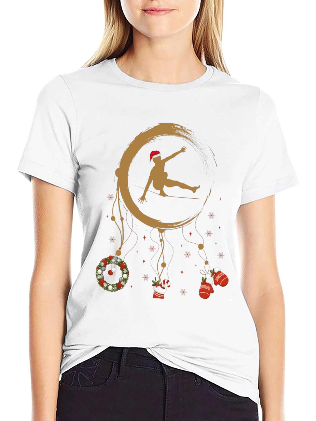 Black Festive Slackline Dream T-Shirt view 9