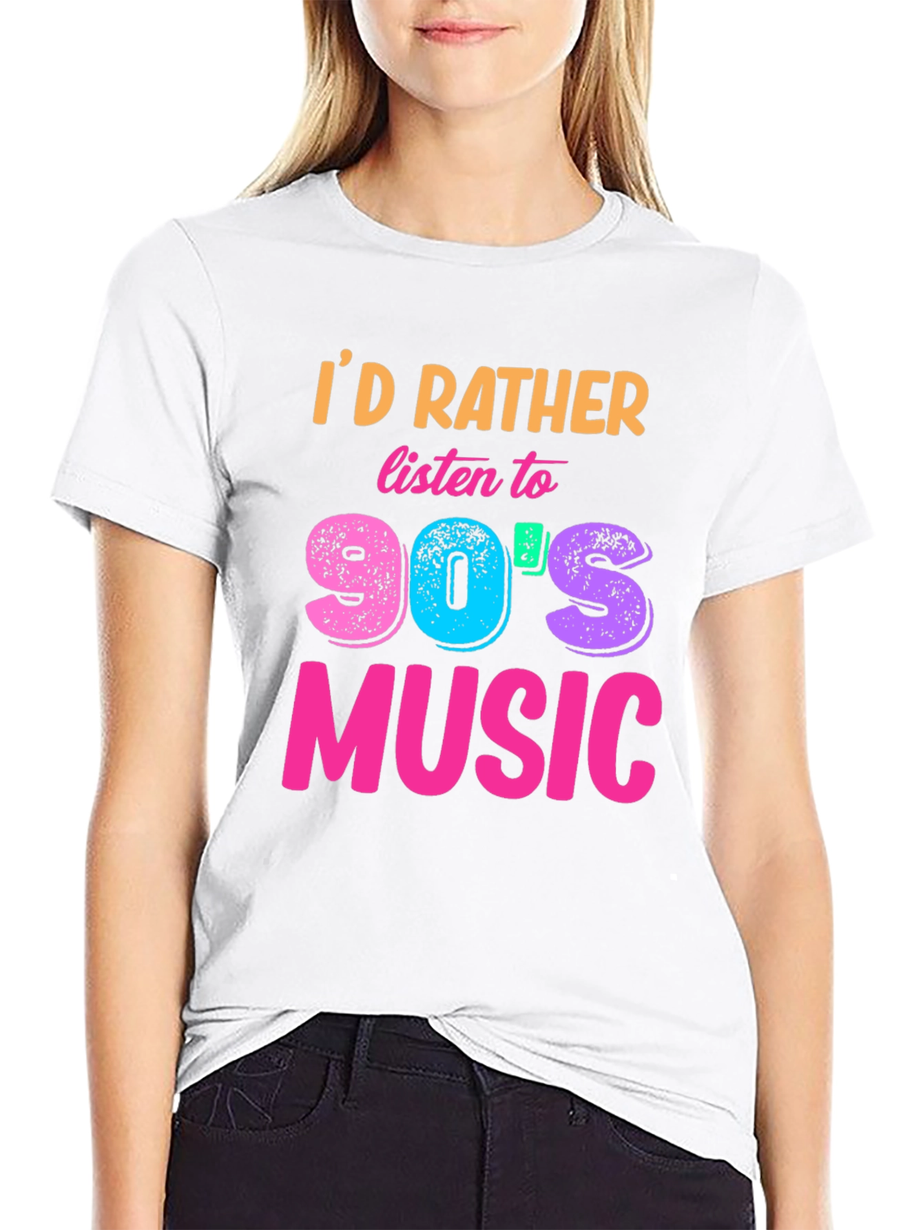 Black 90s Music T-Shirt - Retro Style view 9