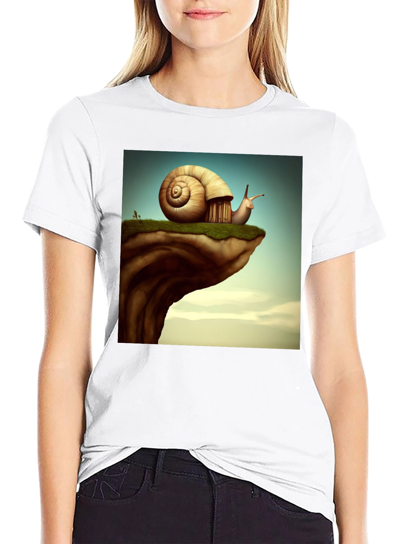 Black Snail House Cliff Edge T-Shirt view 9