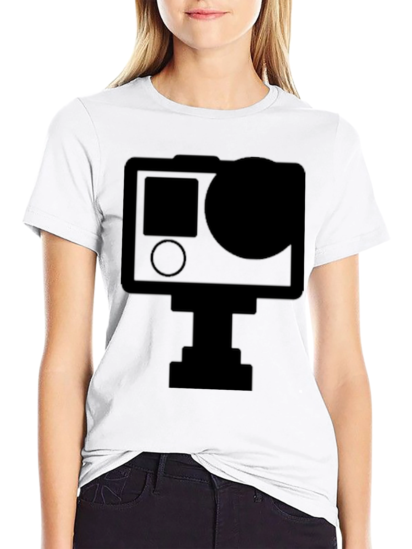 Black Camera Graphic T-Shirt - Black view 9