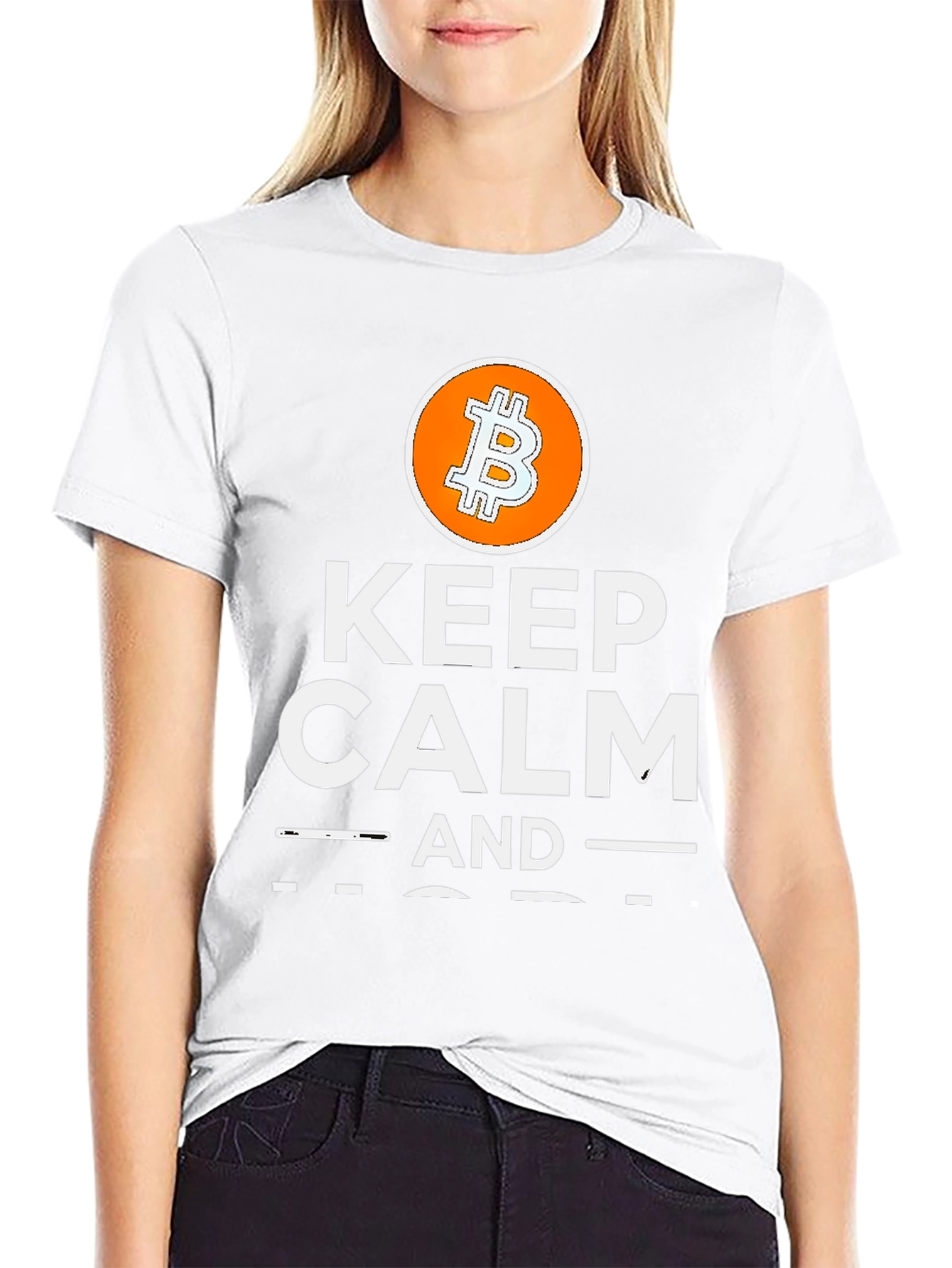 Black Keep Calm and Bitcoin T-Shirt view 9
