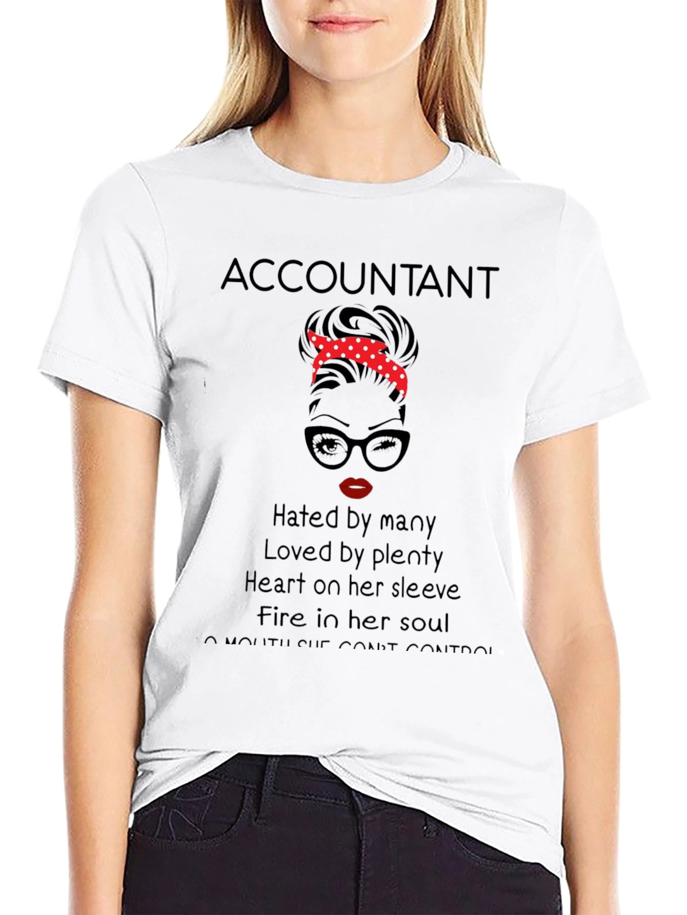 Black Accountant Graphic T-Shirt - Hated by Many view 9
