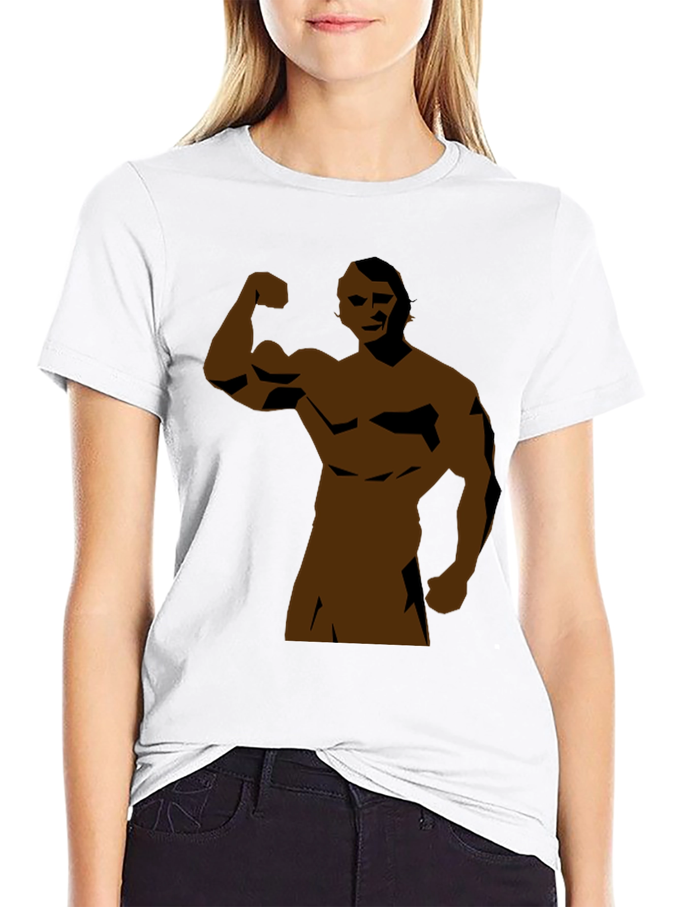 Black Muscle Man Graphic Tee - Black Short Sleeve view 9