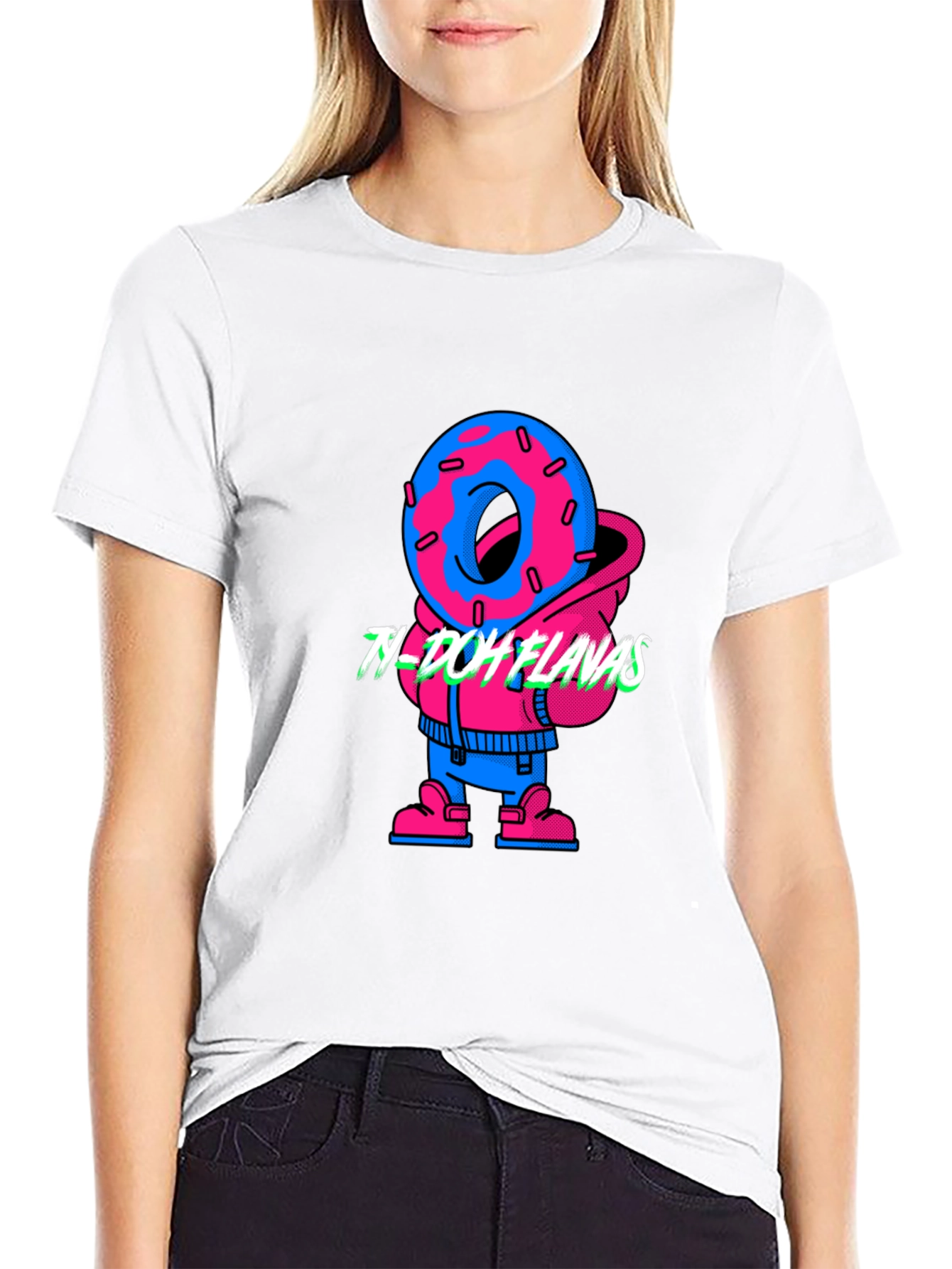 Black Ty-Doh Flavas Graphic Tee - Cool Donut Design! view 9