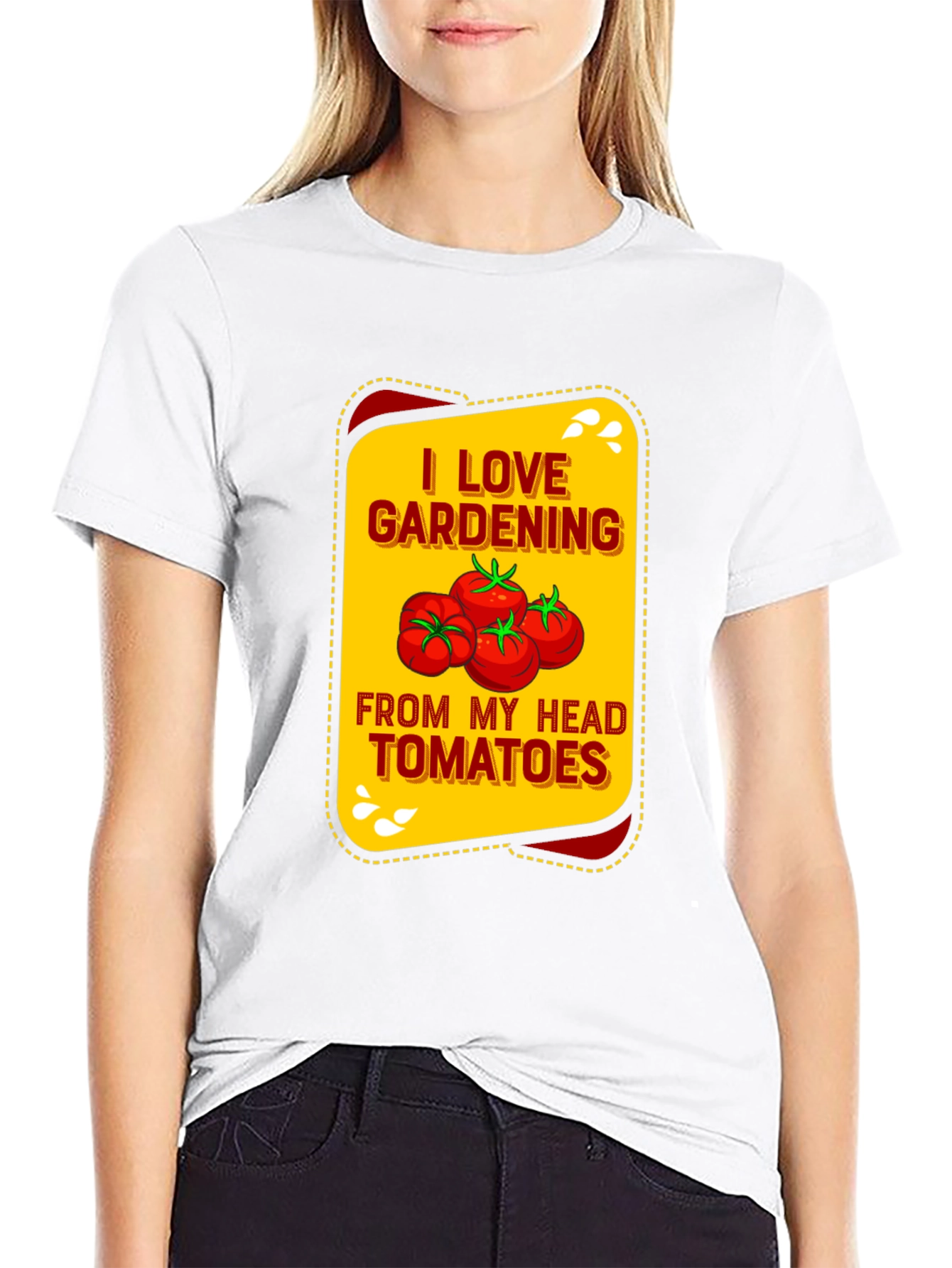 Black I Love Gardening Tomatoes Graphic Tee view 9