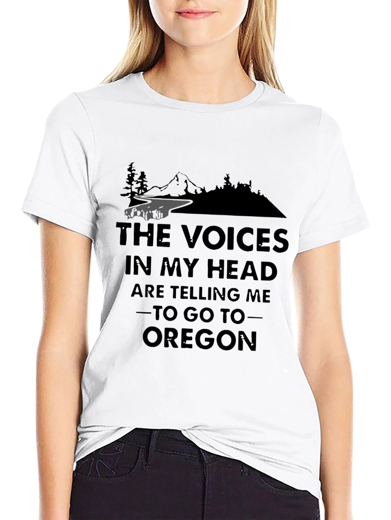 Black Oregon Calling T-Shirt, Funny Travel Tee view 9