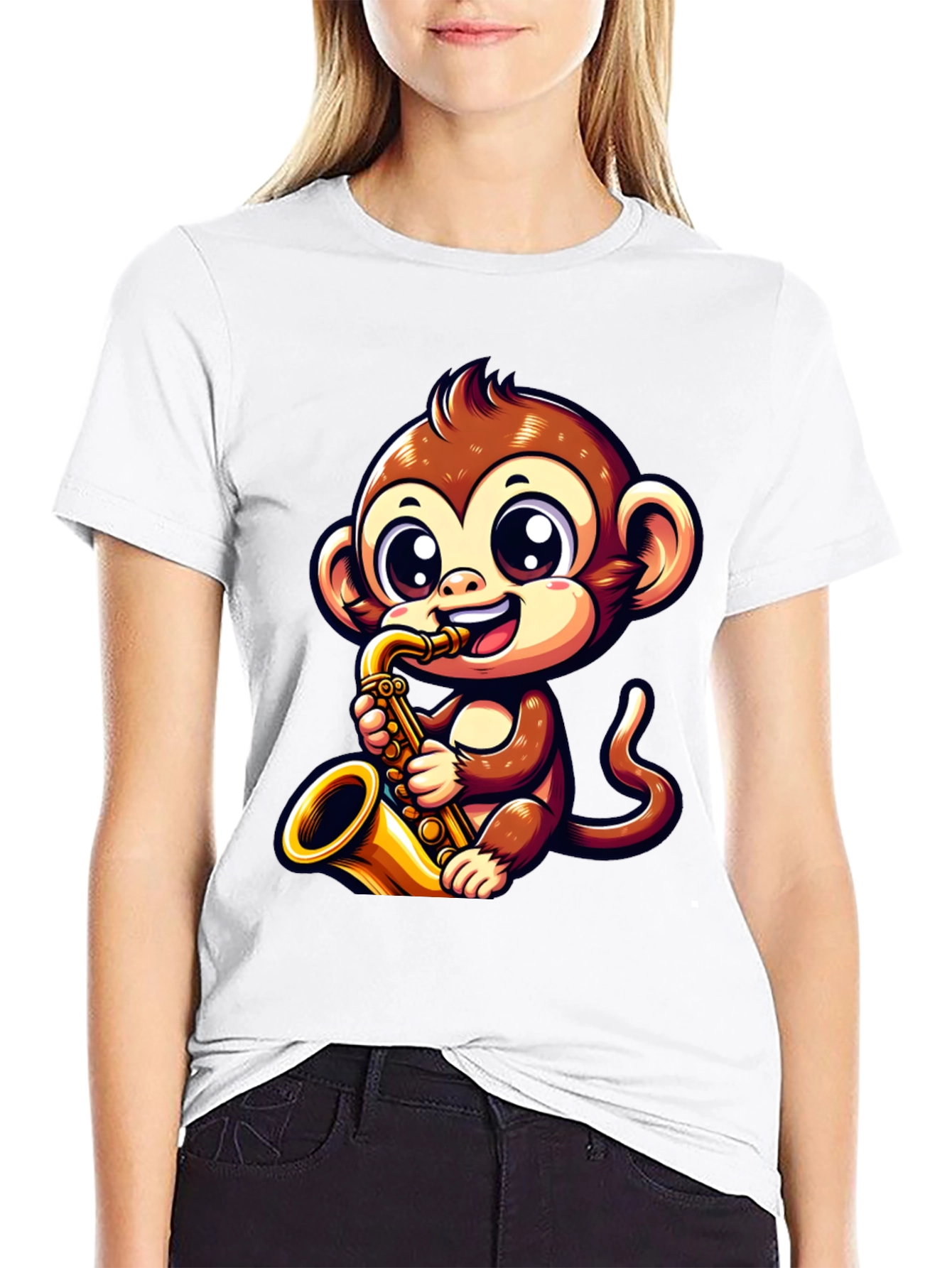 Black Monkey Saxophone T-Shirt view 9