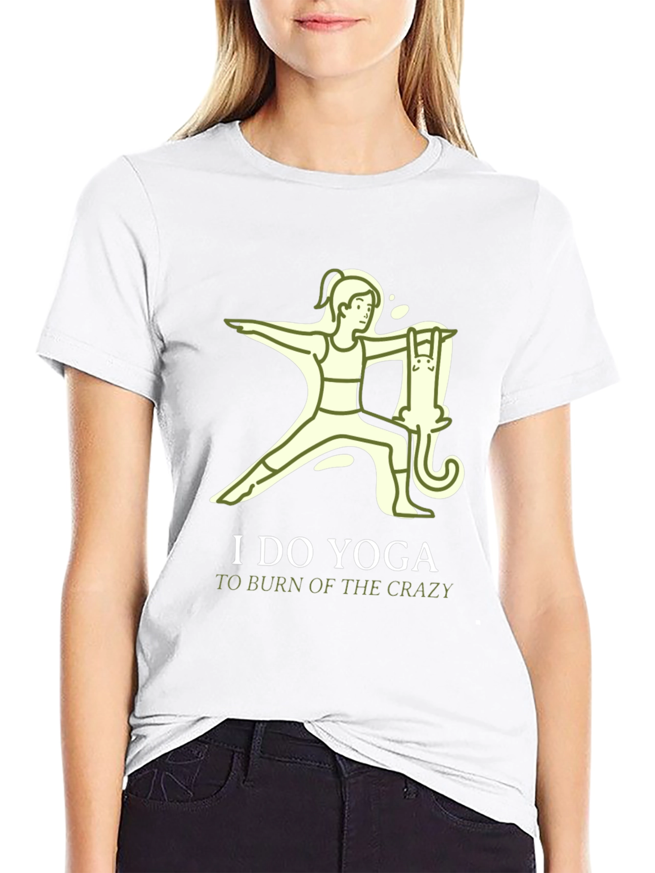 Black Yoga Crazy Burn T-Shirt view 9