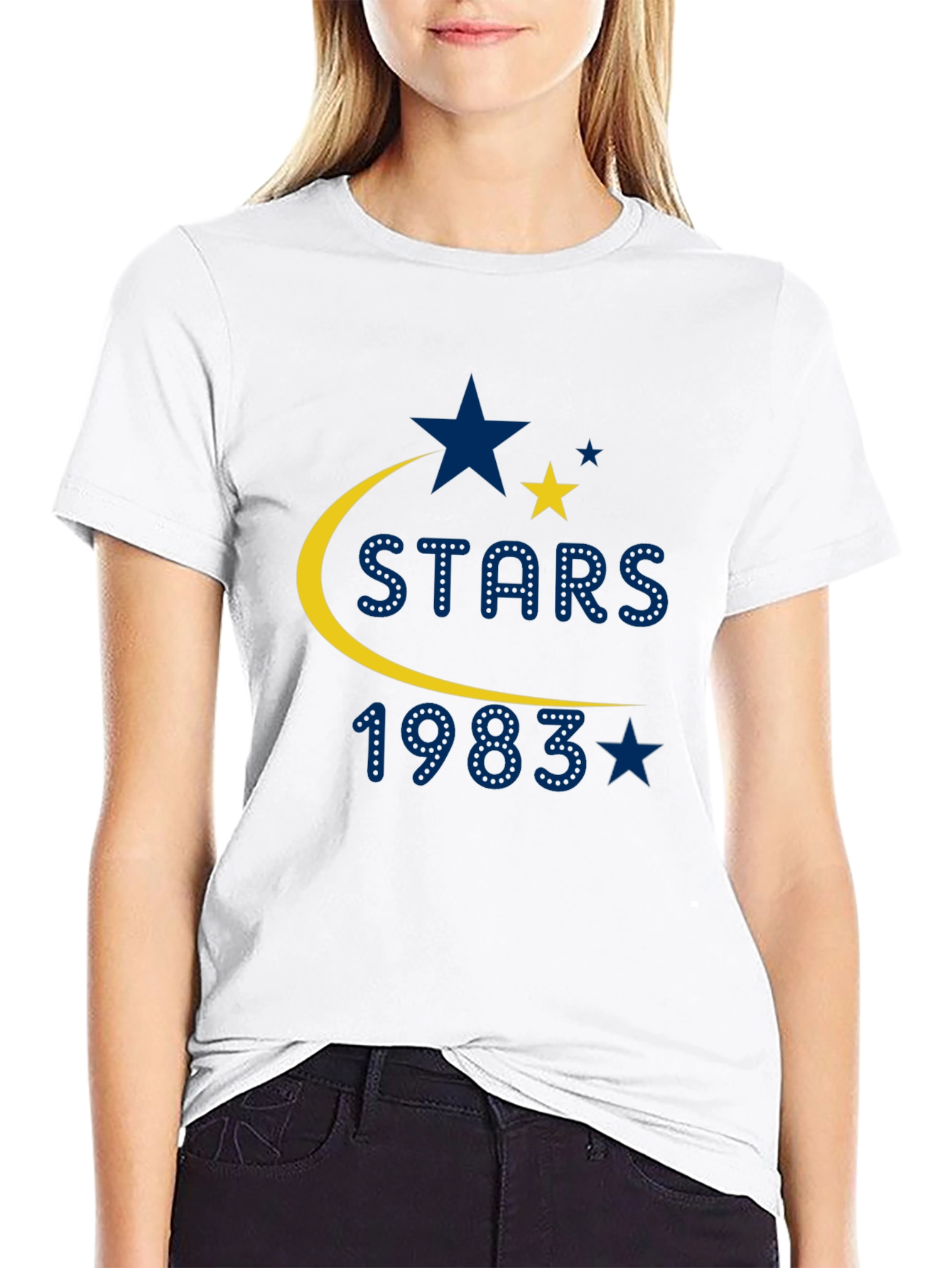 Black Stars 1983 Black T-Shirt view 9