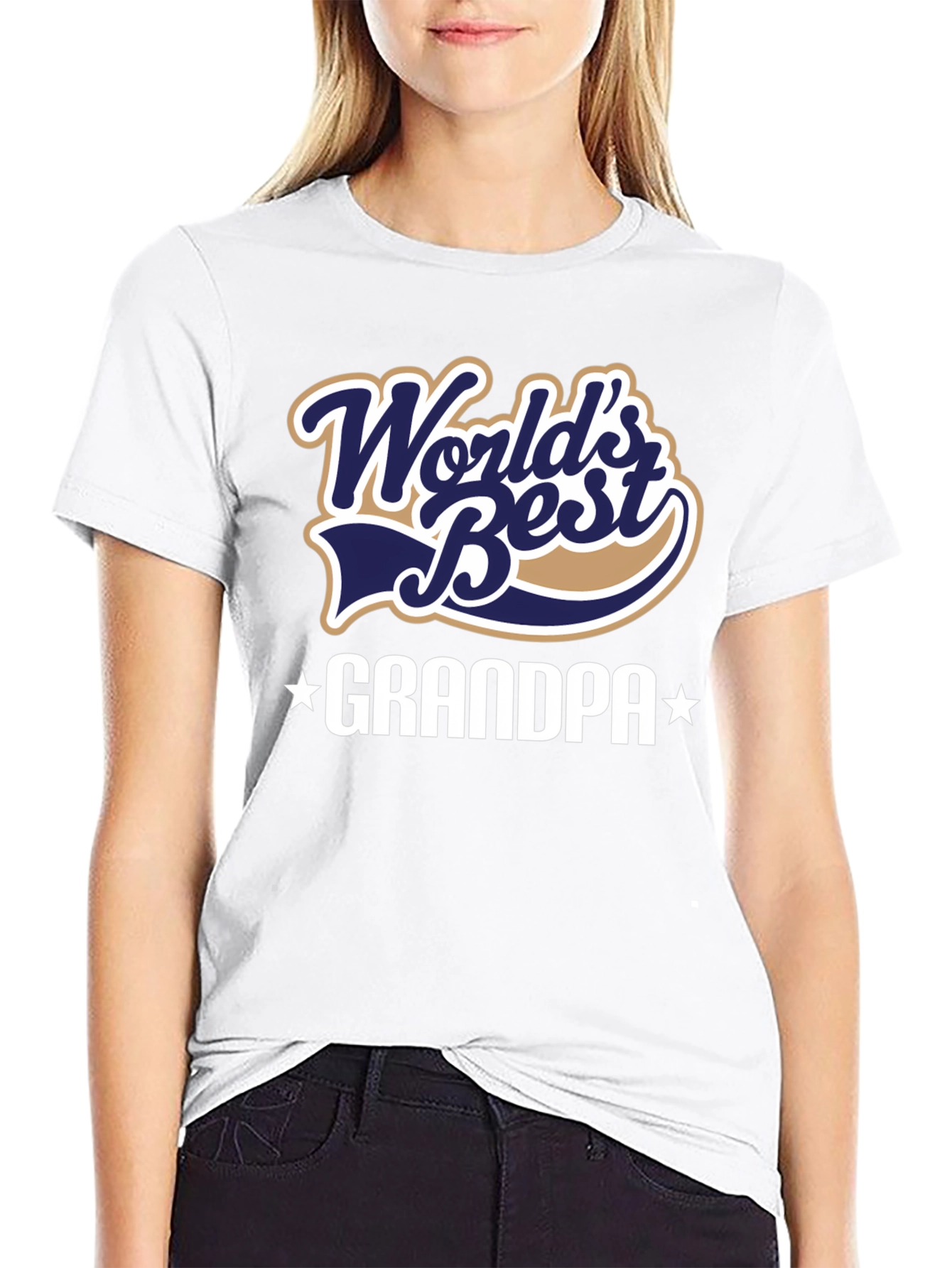Black World's Best Grandpa T-Shirt - Black view 9