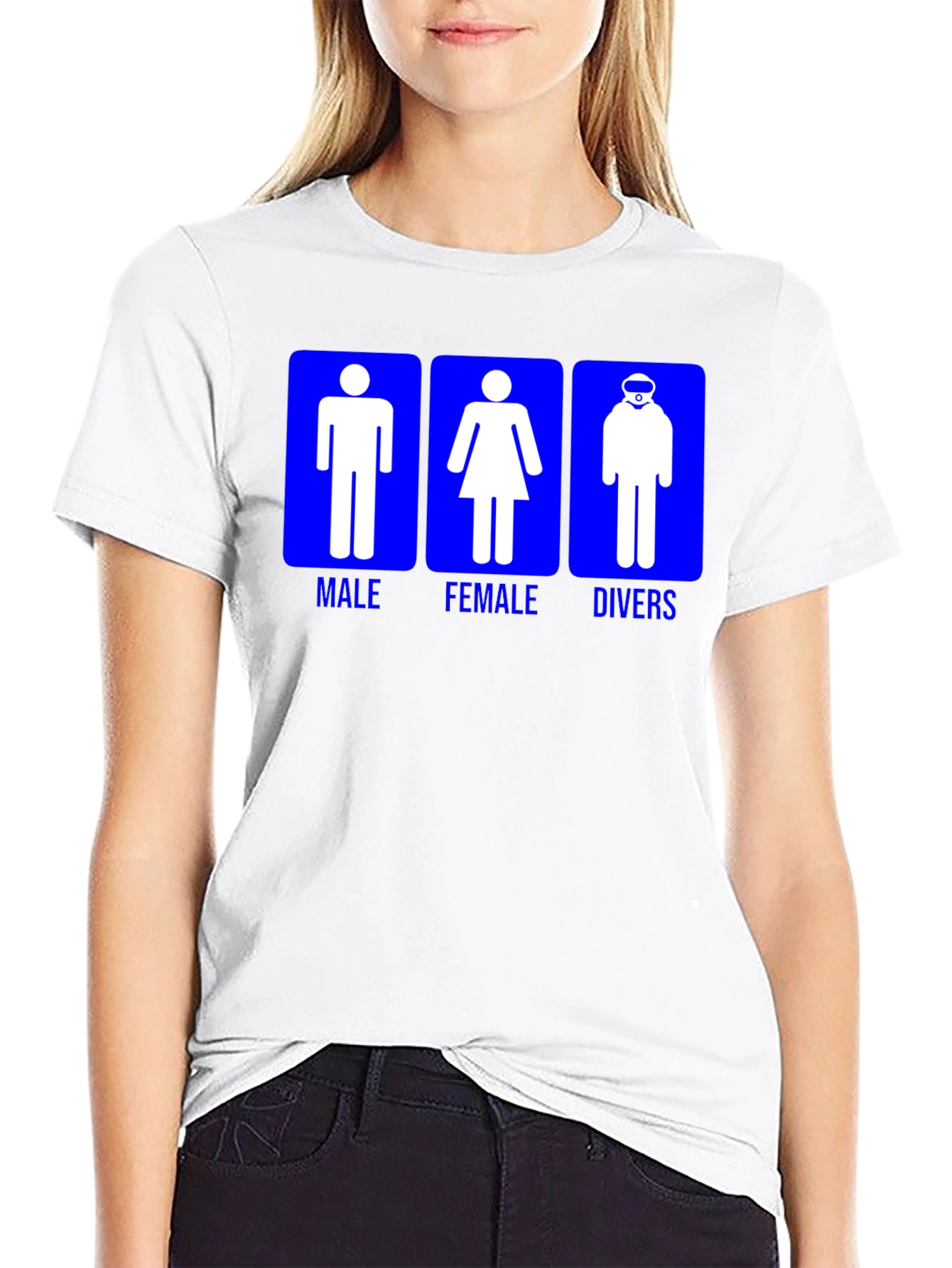 Black Diver Gender T-Shirt - Male, Female, Divers Funny Scuba Tee view 9