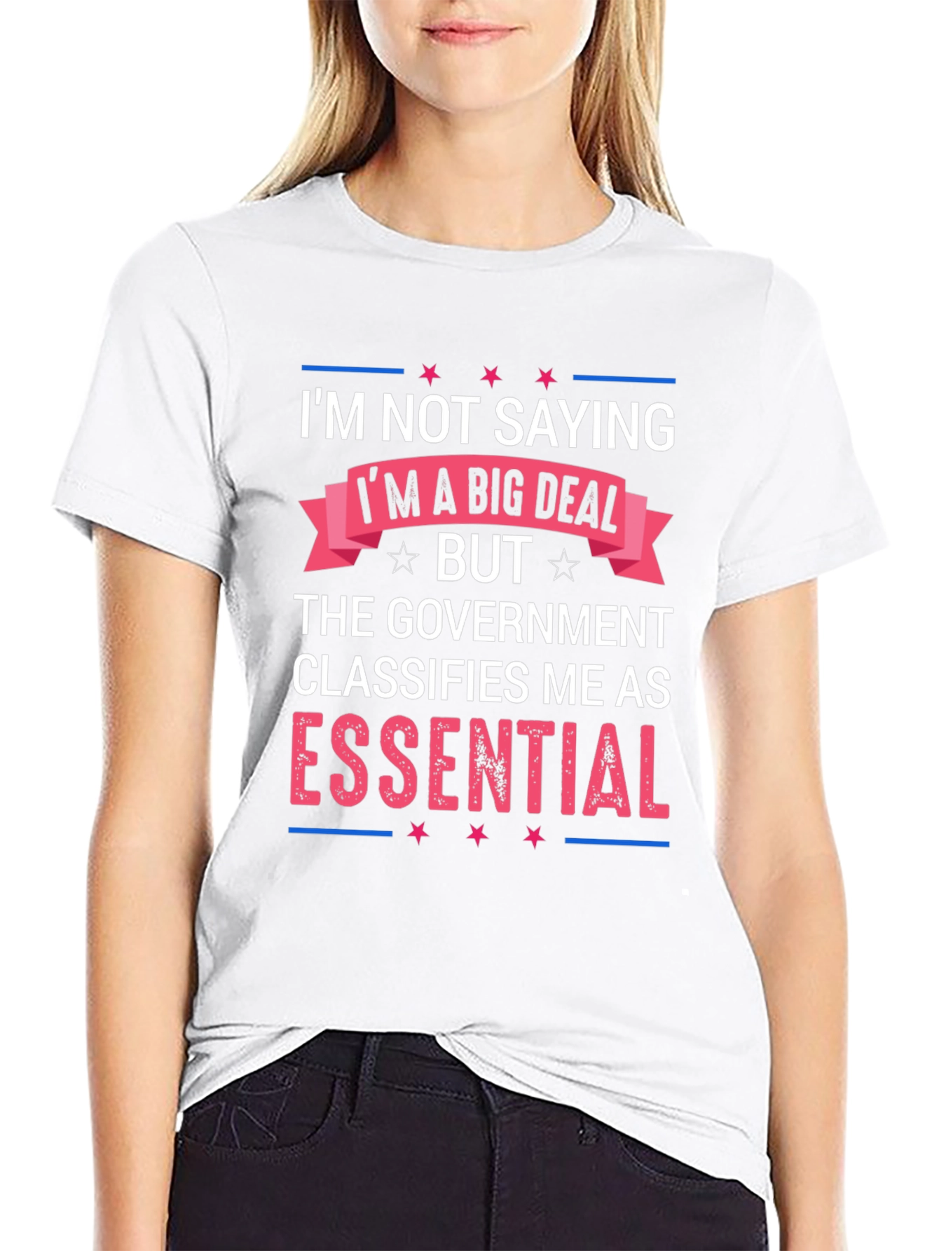Black Essential T-Shirt: I'm Not Saying I'm a Big Deal view 9