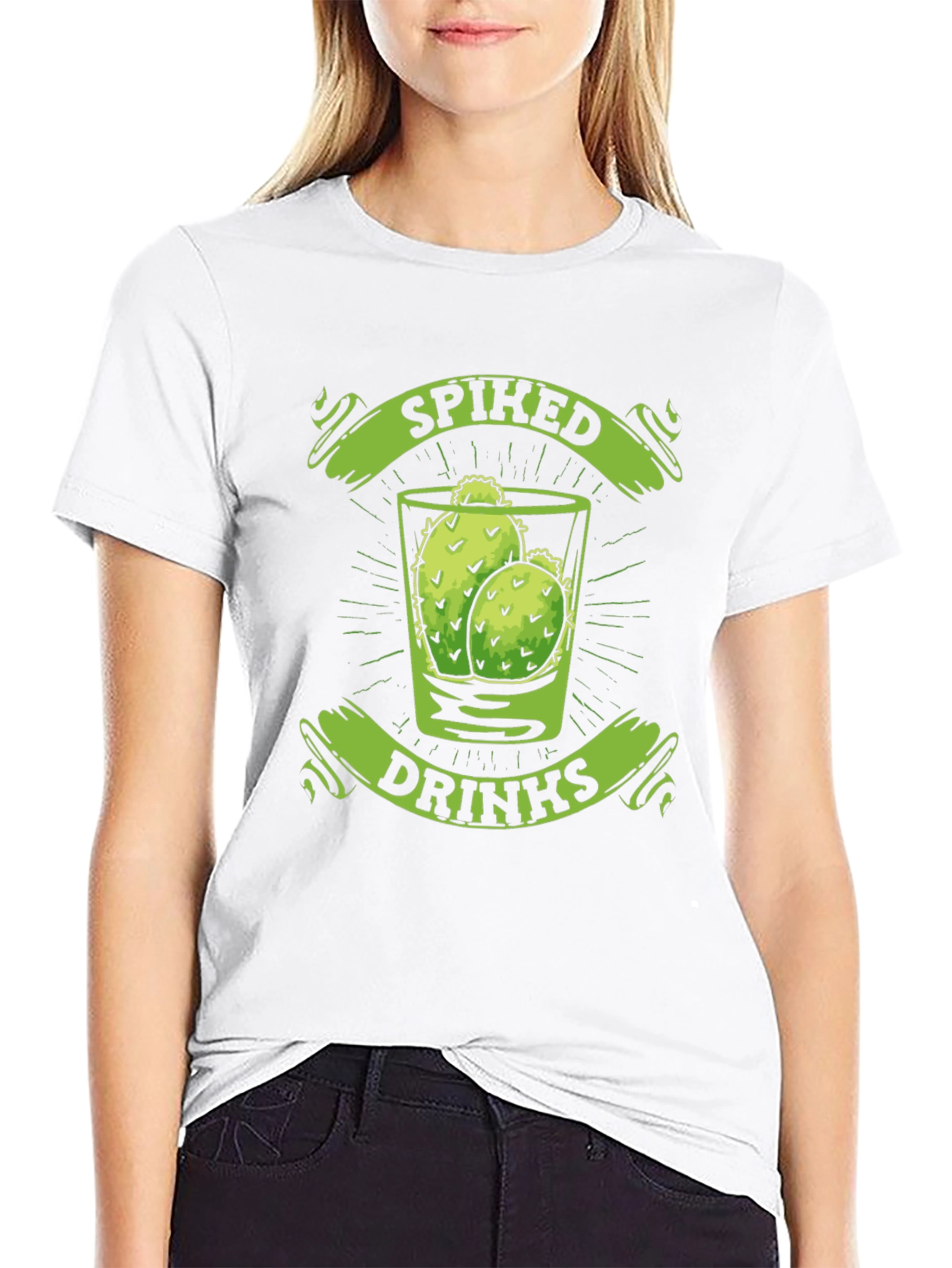 Black Spiked Drinks Cactus T-Shirt view 9