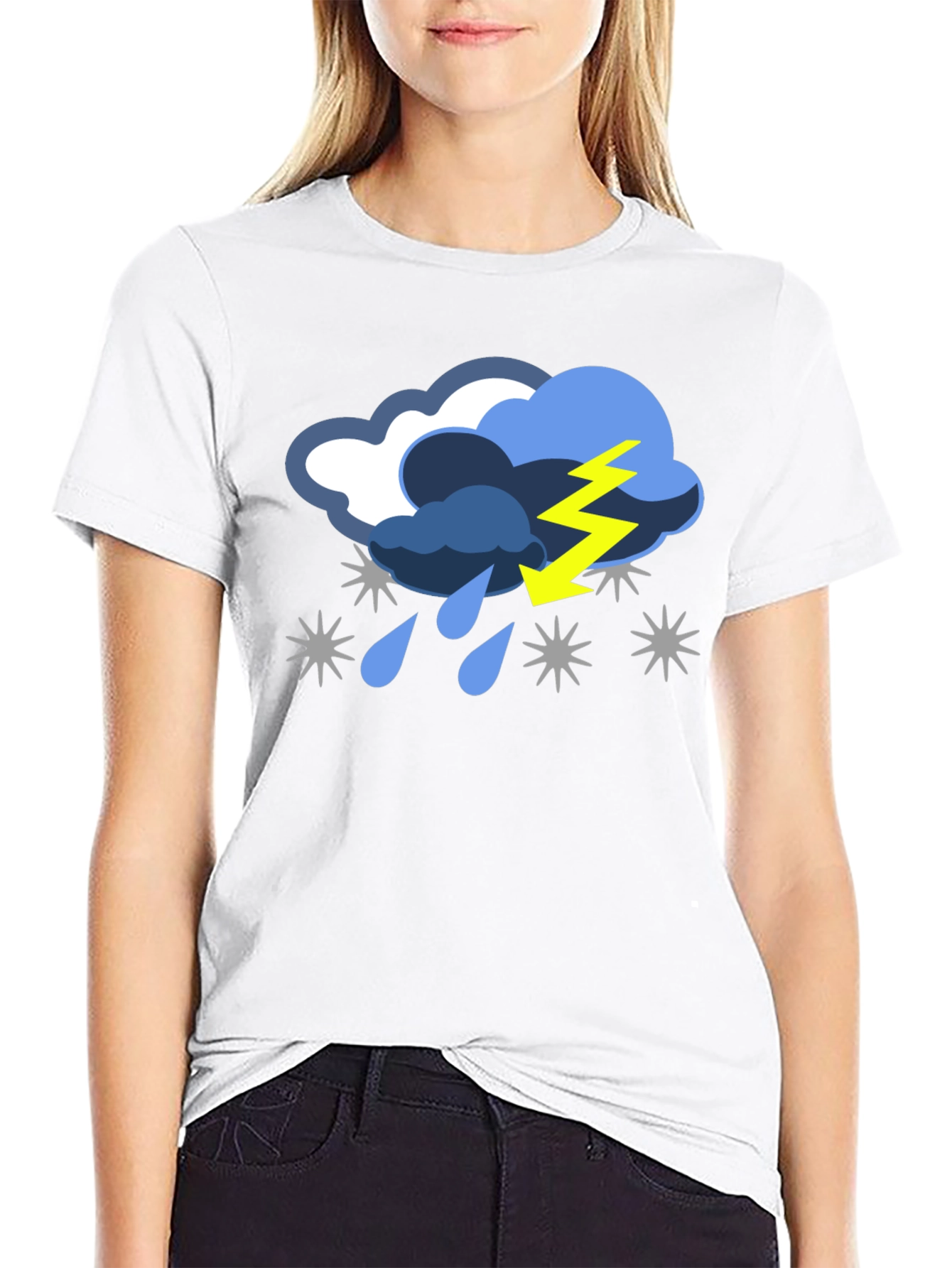 Black Stormy Weather Graphic T-Shirt view 9