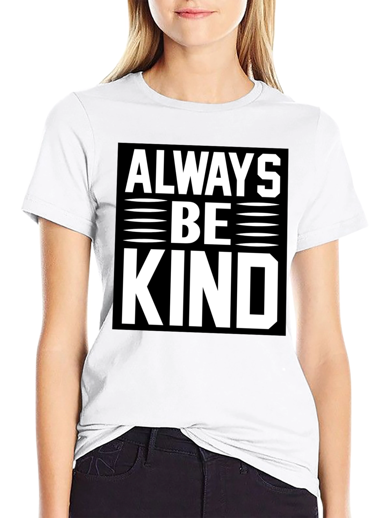 Black Always Be Kind Graphic Tee - Men's Black T-Shirt view 9