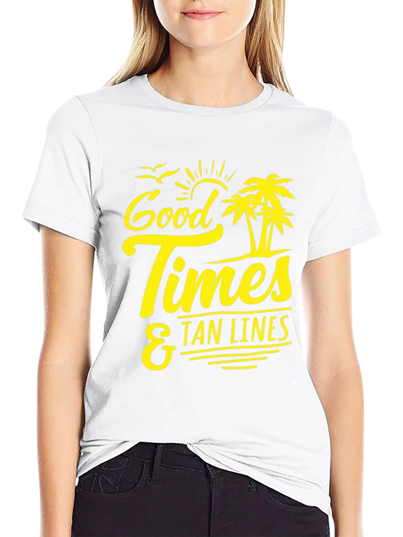 Black Good Times & Tan Lines T-Shirt view 9