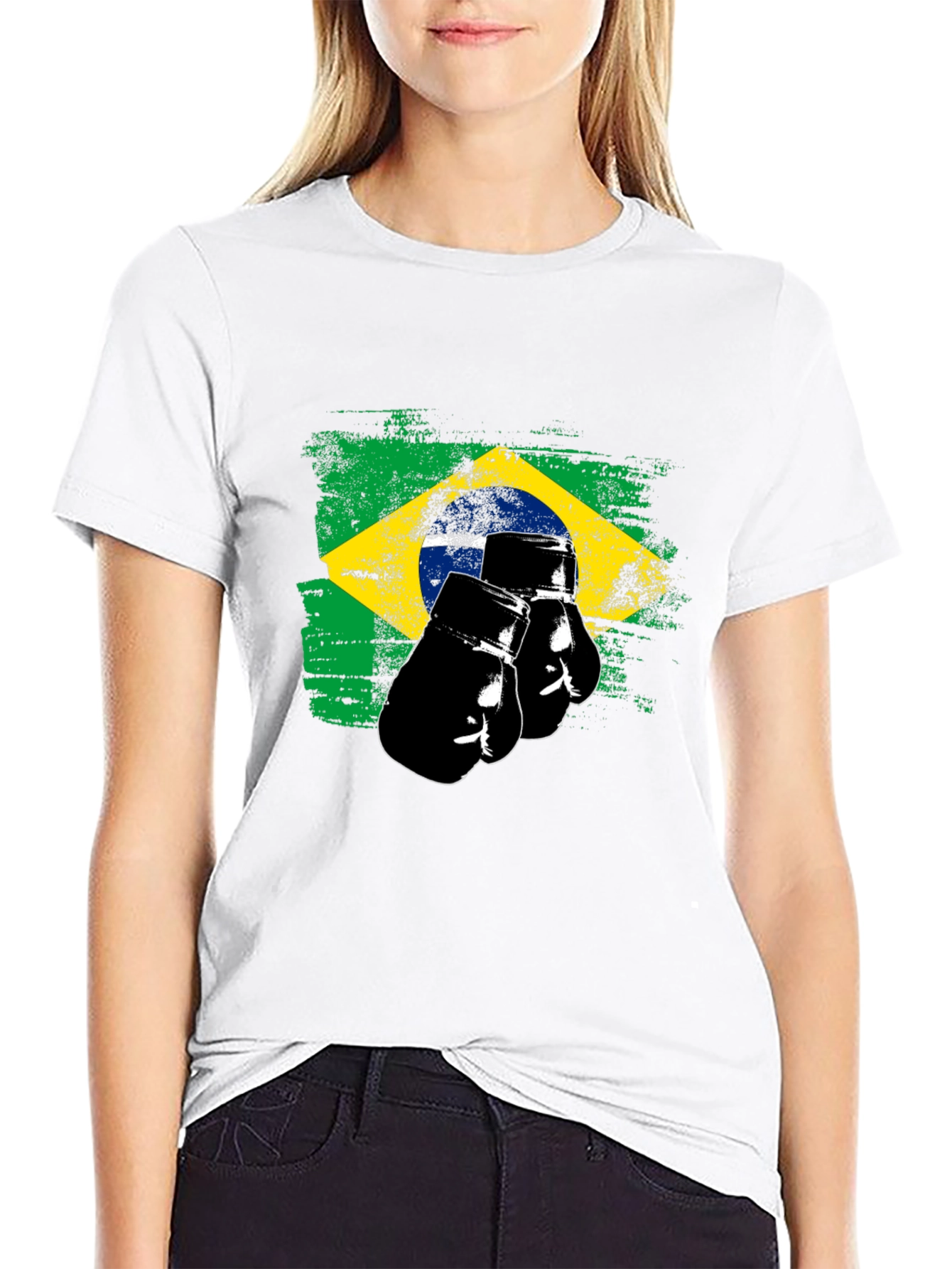 Black Brazil Boxing T-Shirt view 9