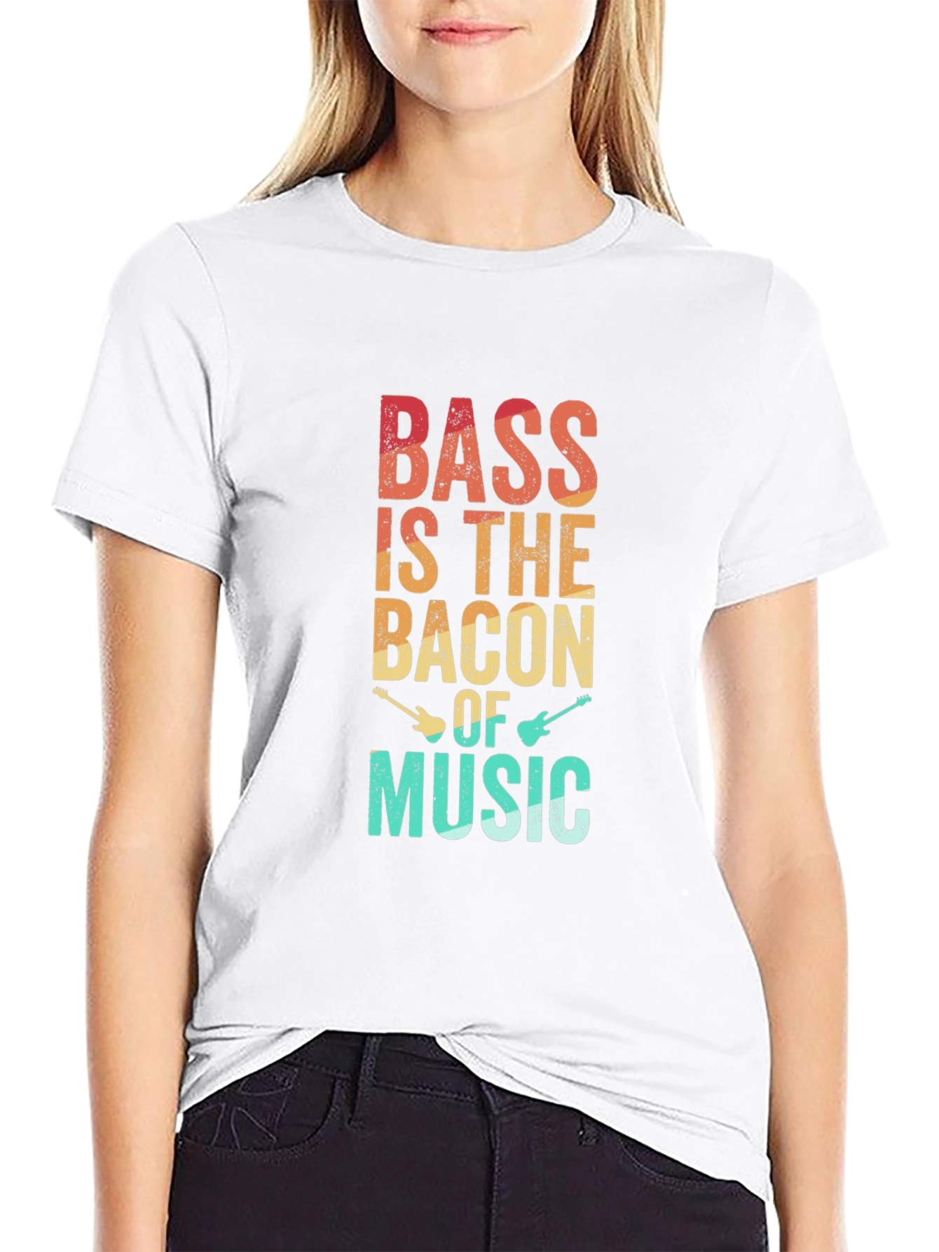 Black Bass is the Bacon of Music T-Shirt view 9