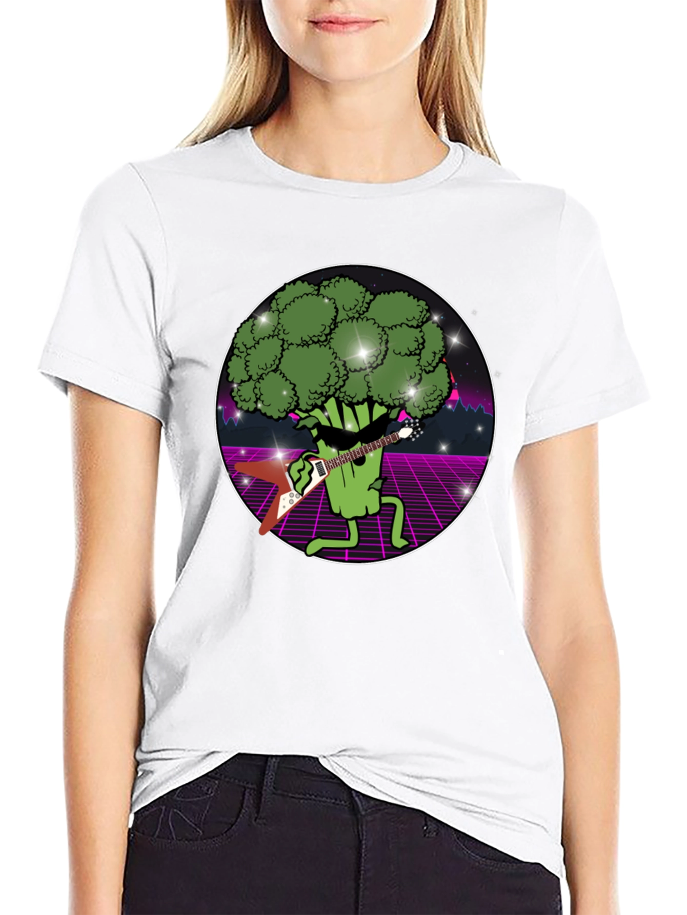 Black Broccoli Rocker T-Shirt view 9