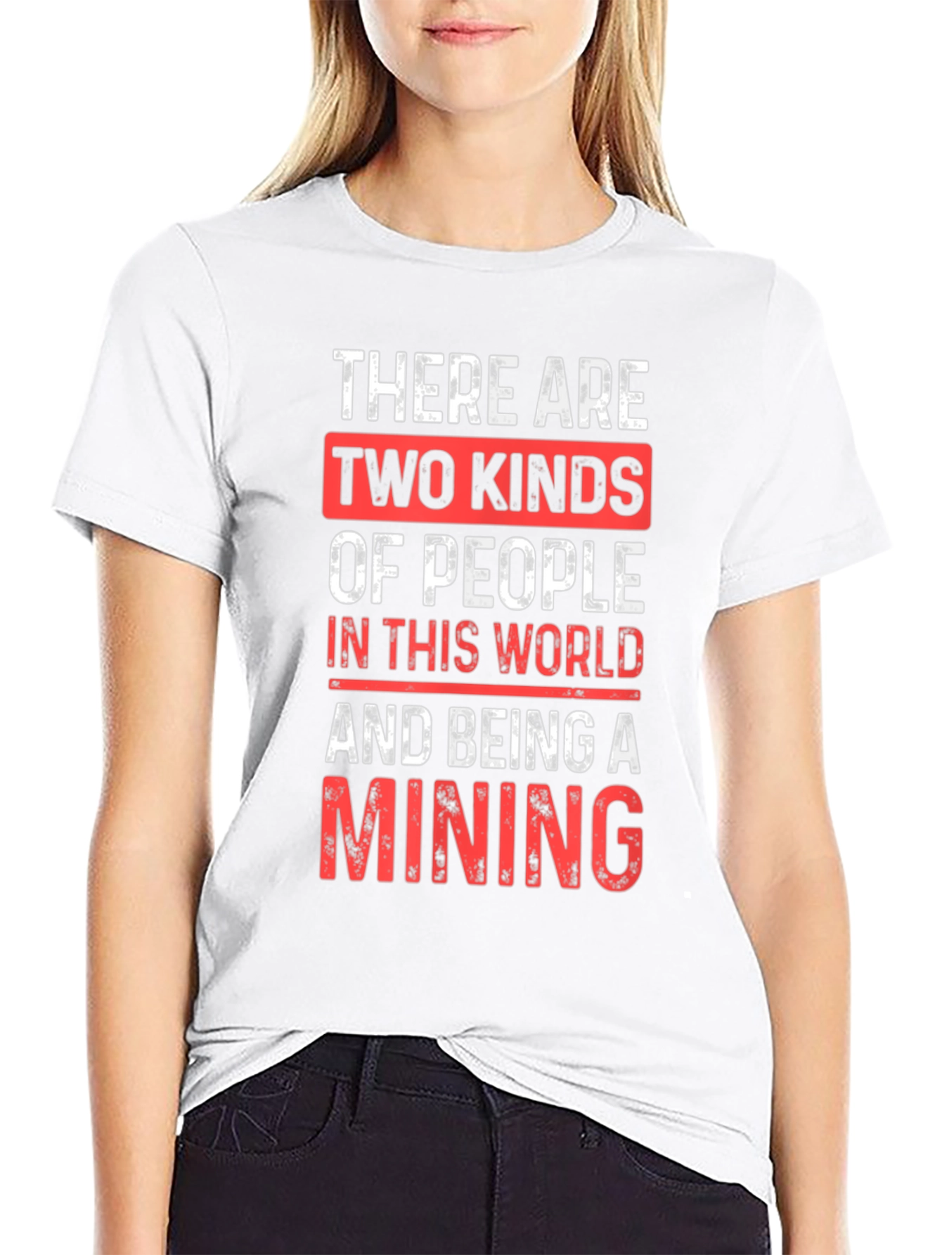 Black Funny Mining T-Shirt - Two Kinds of People view 9
