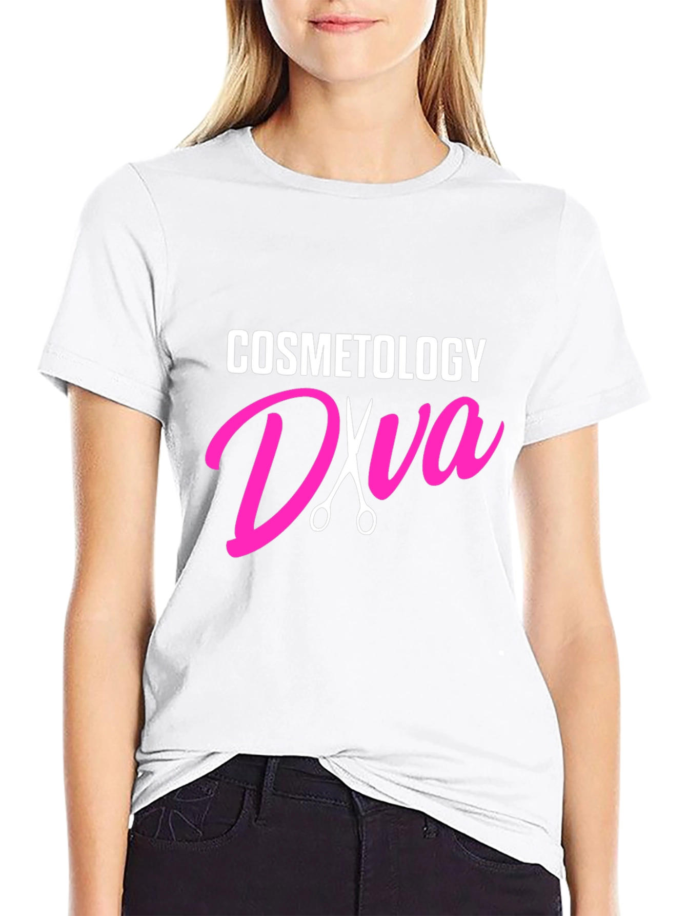 Black Cosmetology Diva T-Shirt - Black view 9