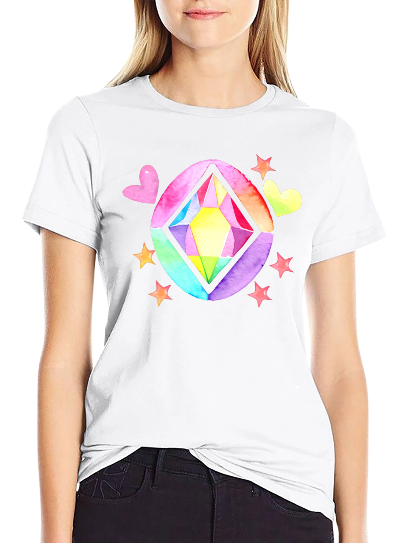 Black Rainbow Gem T-Shirt view 9