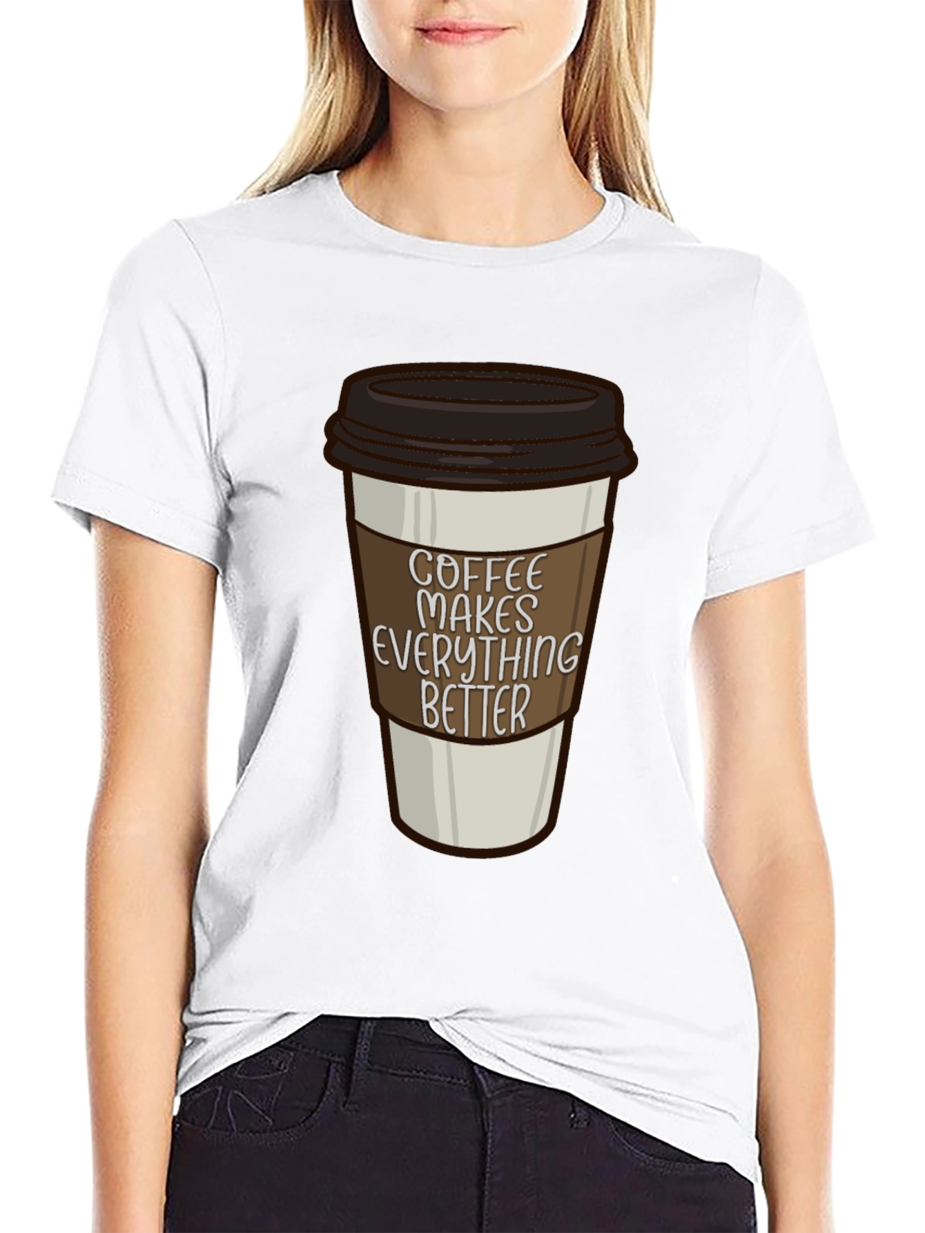 Black Coffee Makes Everything Better T-Shirt view 9