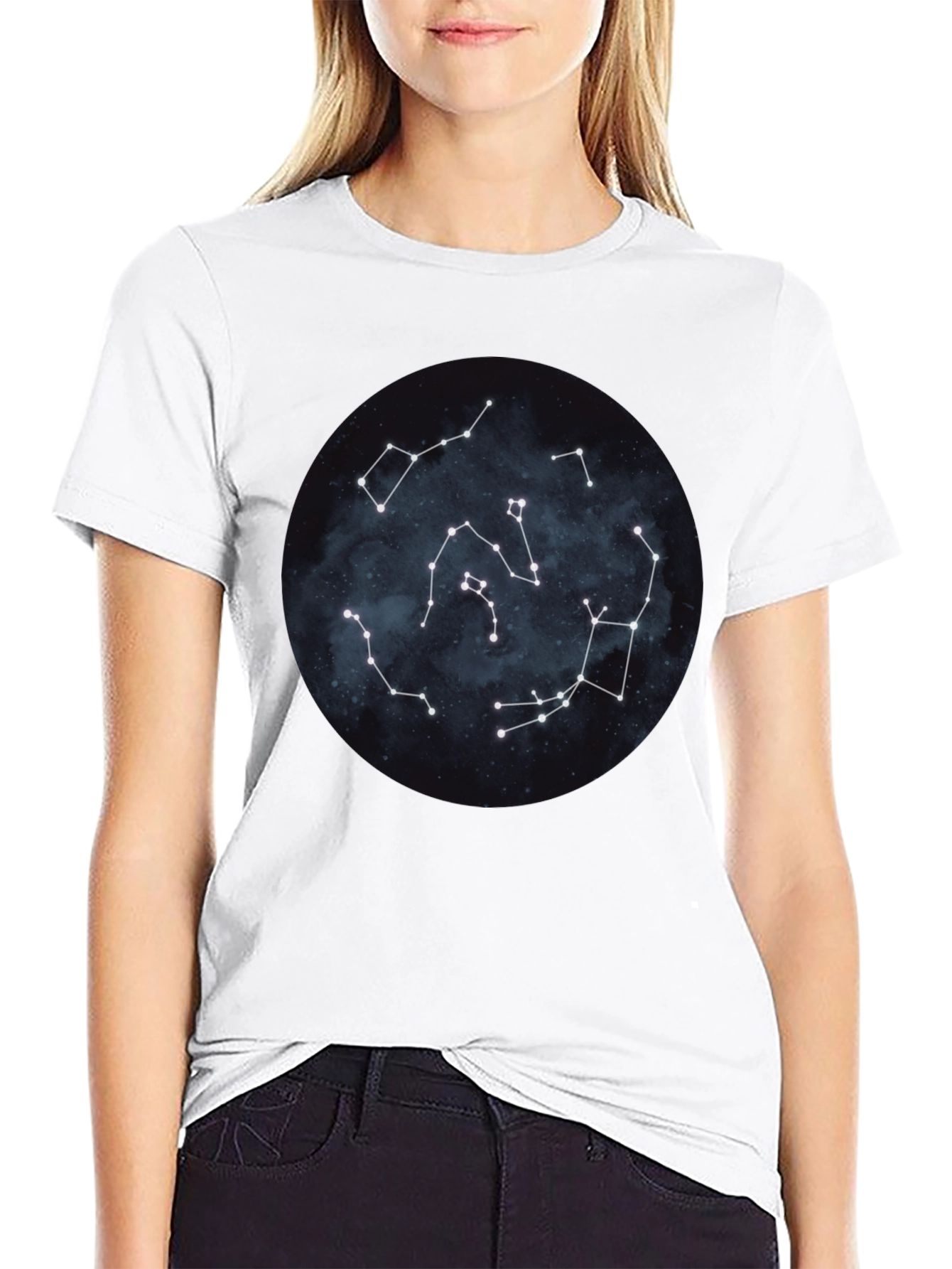 Black Constellation T-Shirt - Starry Night Design view 9