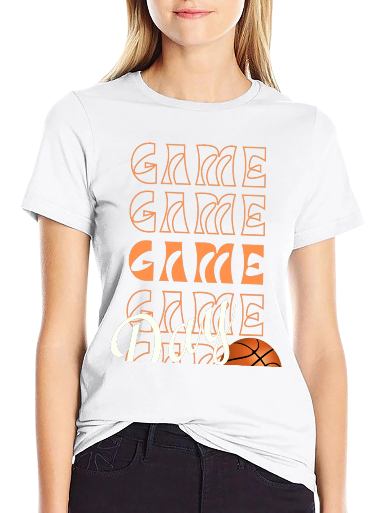Black Game Day Basketball Graphic Tee - Unisex view 9