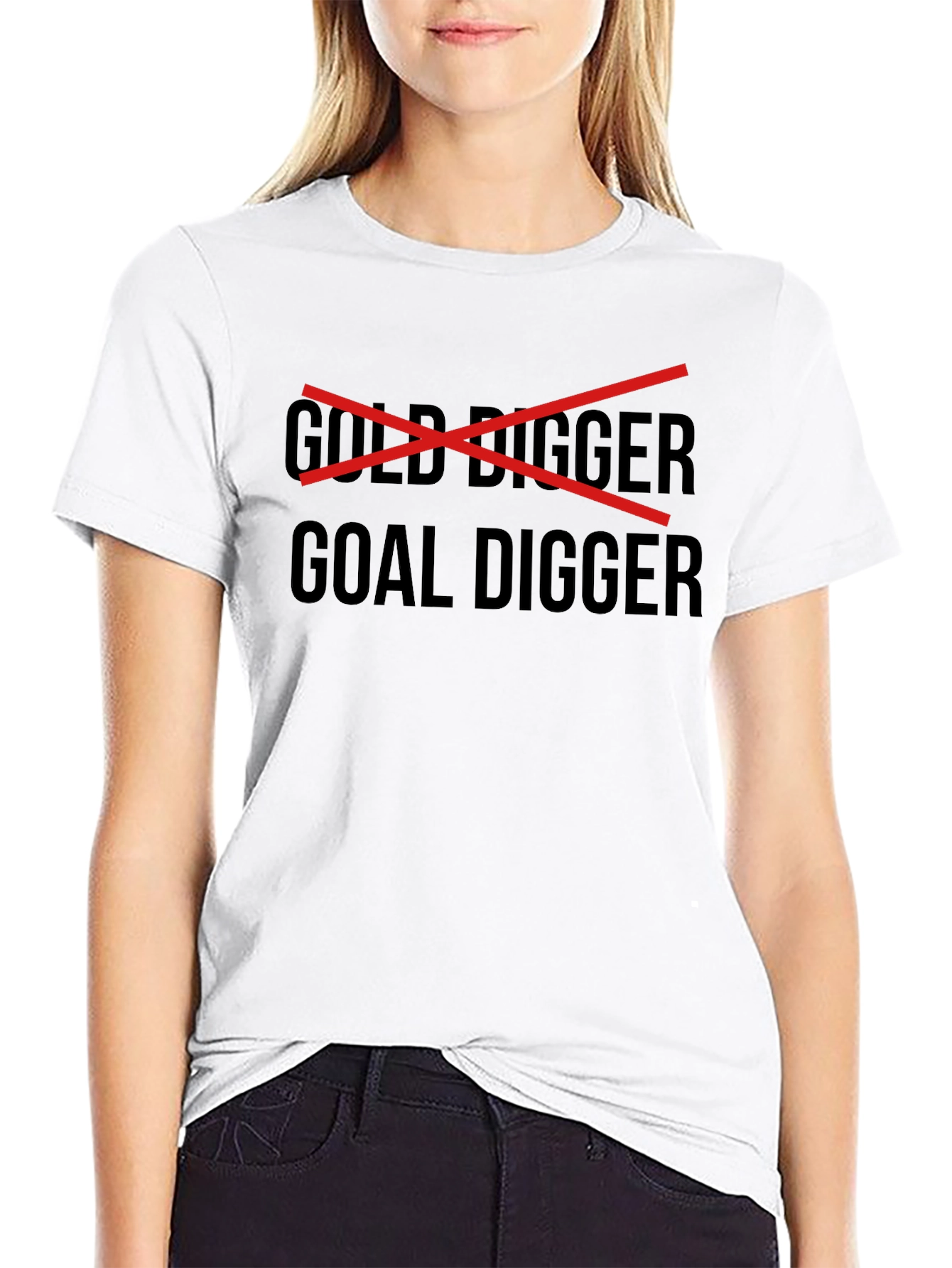 Black Goal Digger T-Shirt - Motivational Graphic Tee view 9