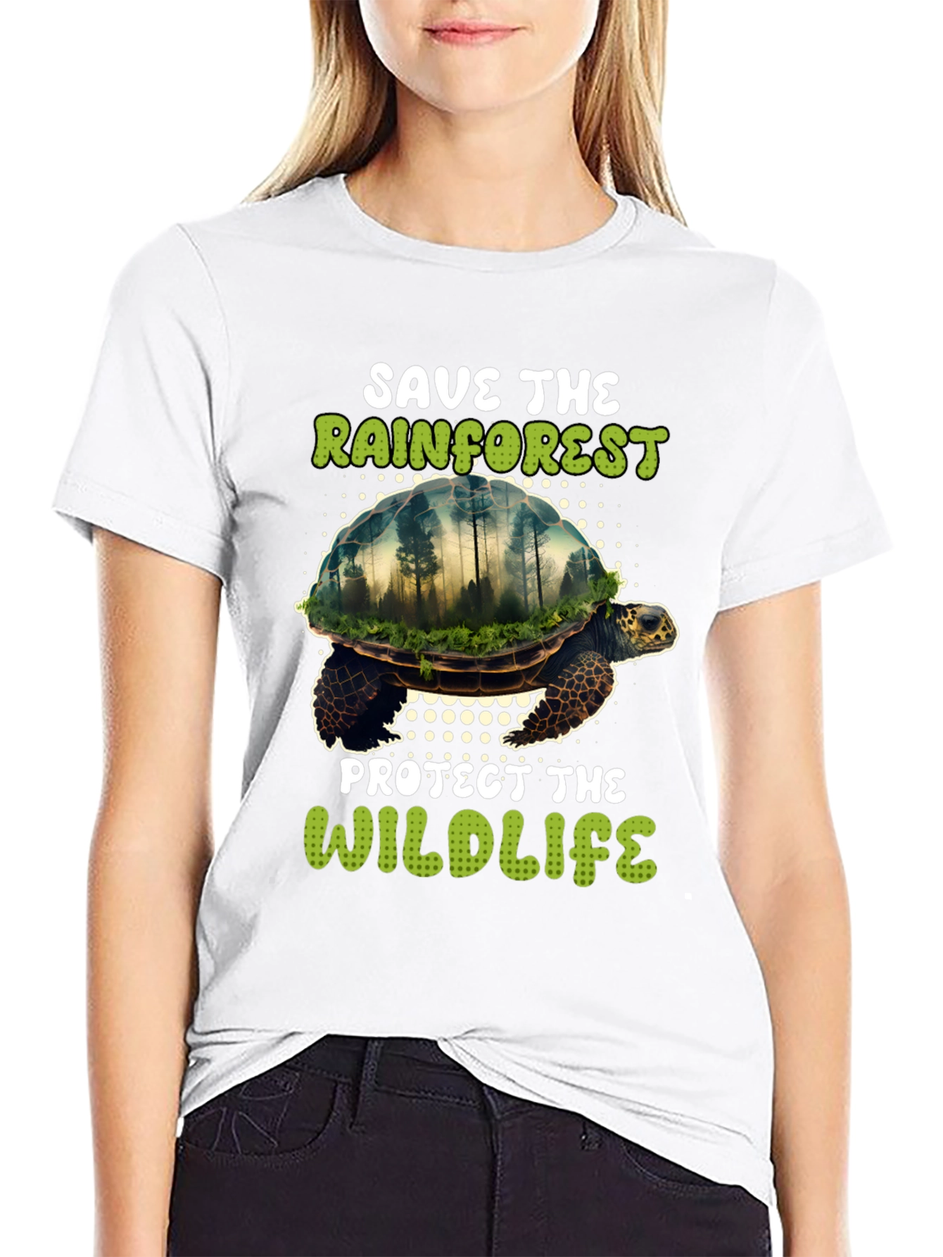Black Save the Rainforest T-Shirt view 9
