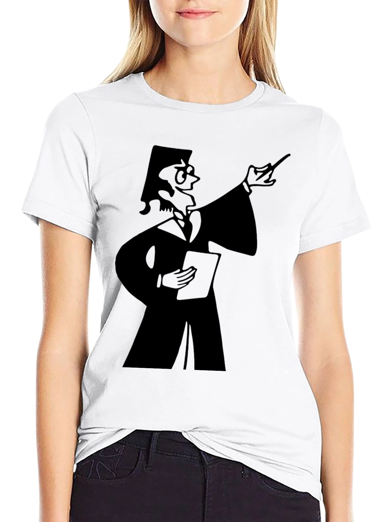 Professor Graphic Tee - Black Cotton T-Shirt - 9