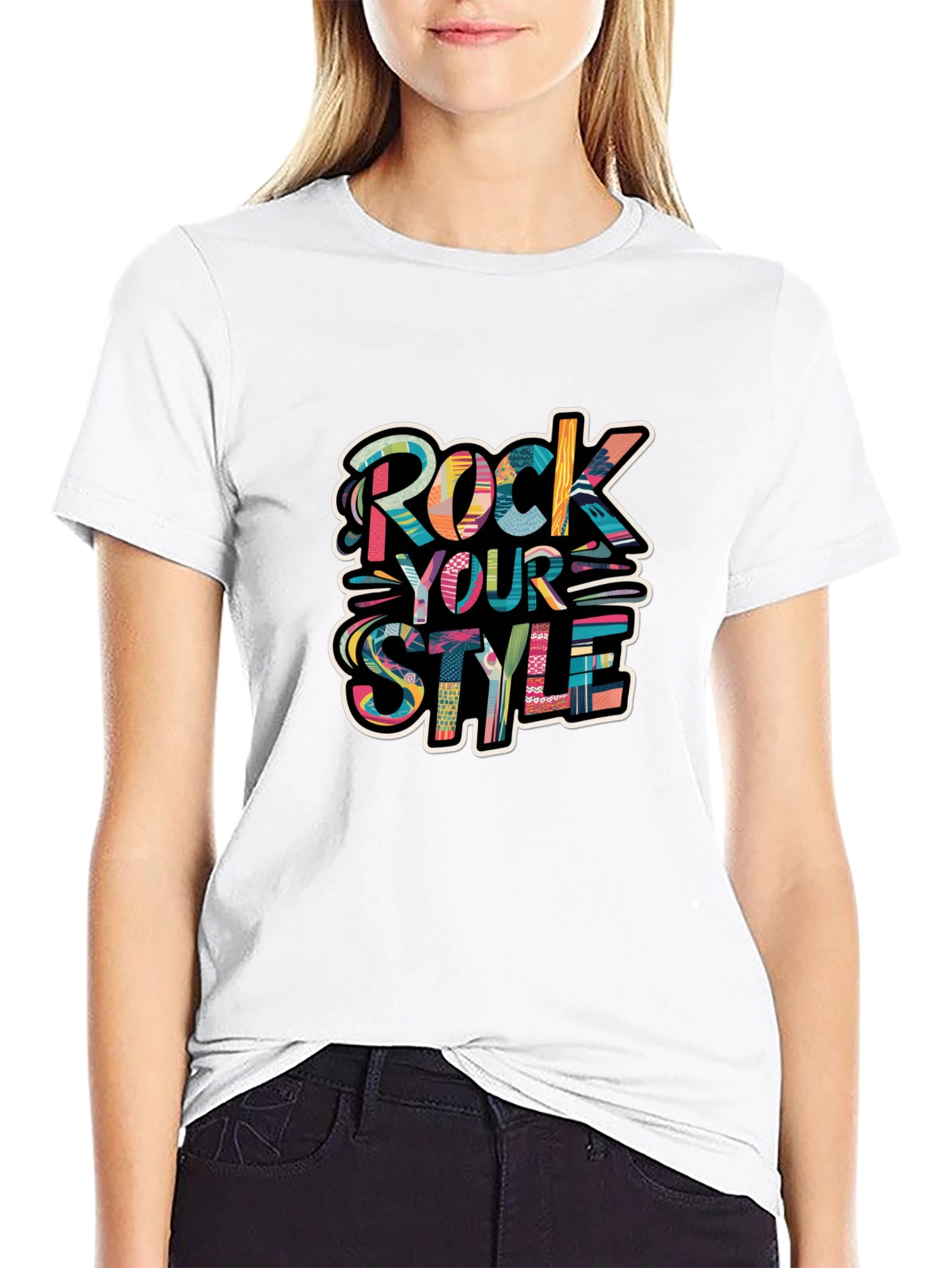 Black Rock Your Style Black Cotton Graphic Tee view 9