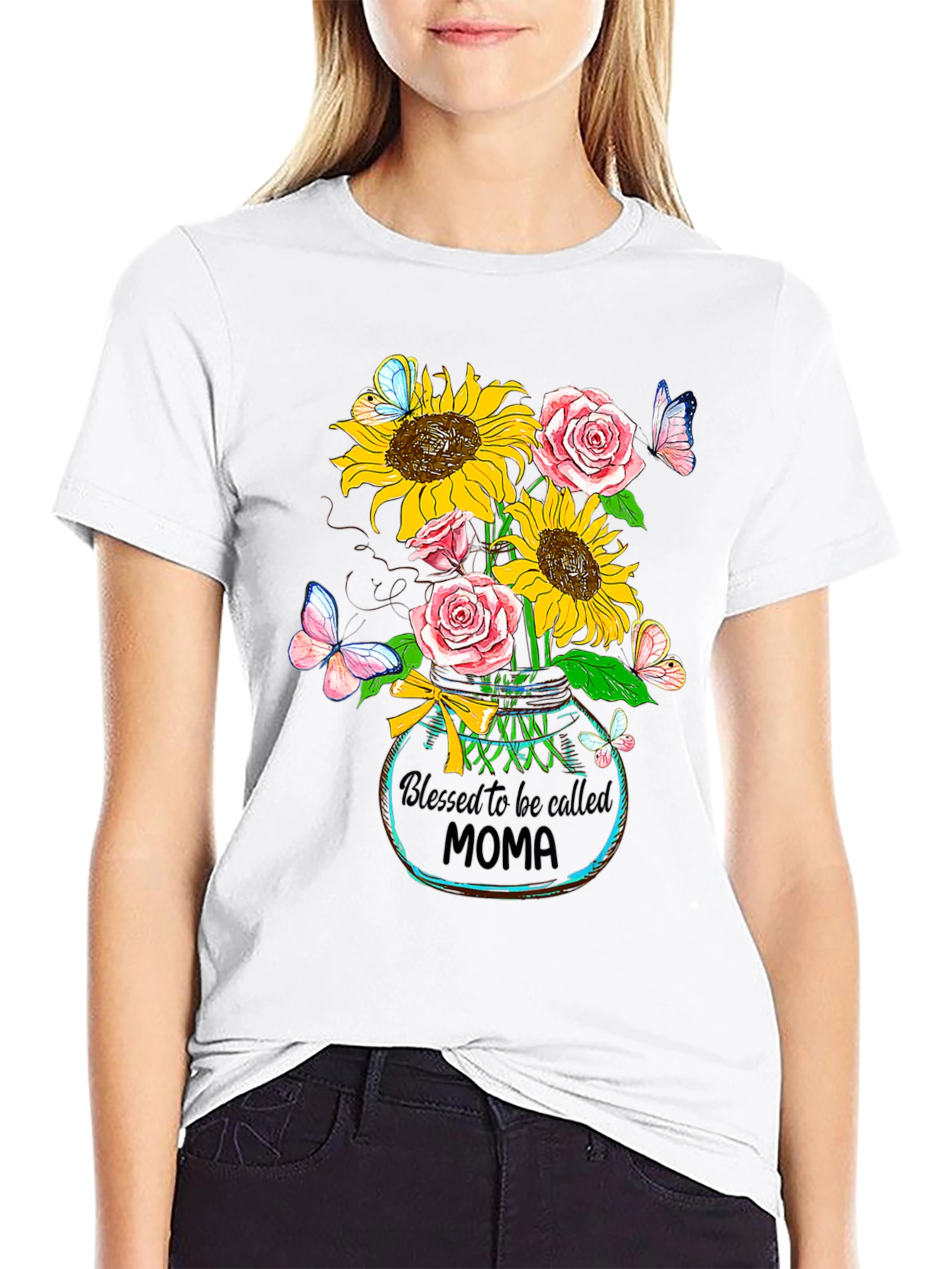 Black Blessed MOMA Sunflower T-Shirt view 9