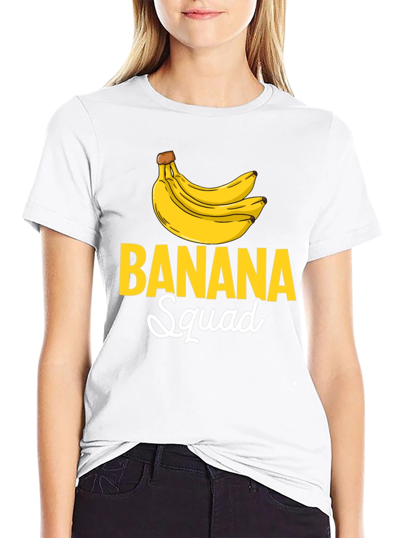 Black Banana Squad Graphic Tee - Funny Fruit T-Shirt view 9