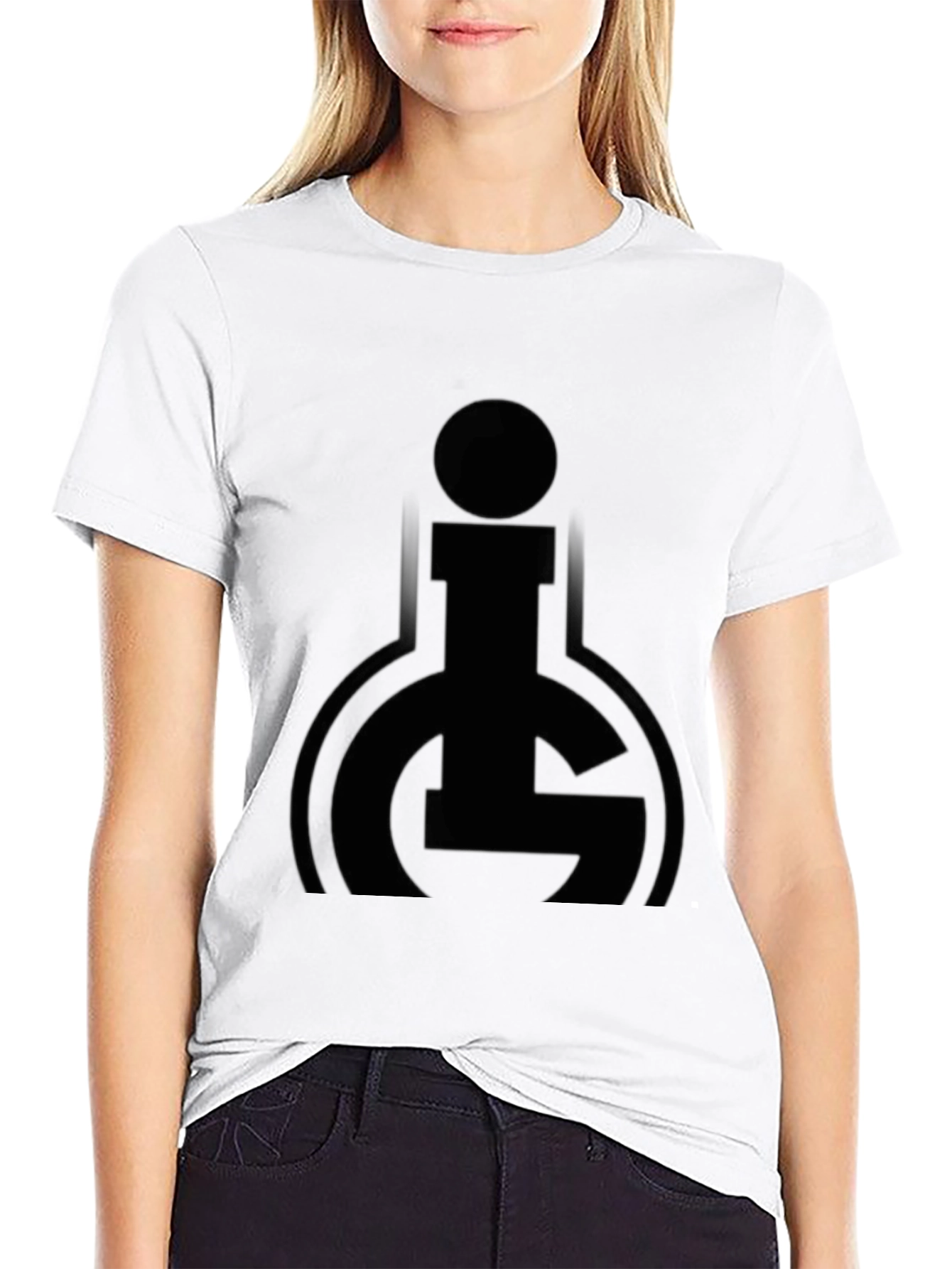 Black Black Graphic Tee - Modern Abstract Logo Design view 9