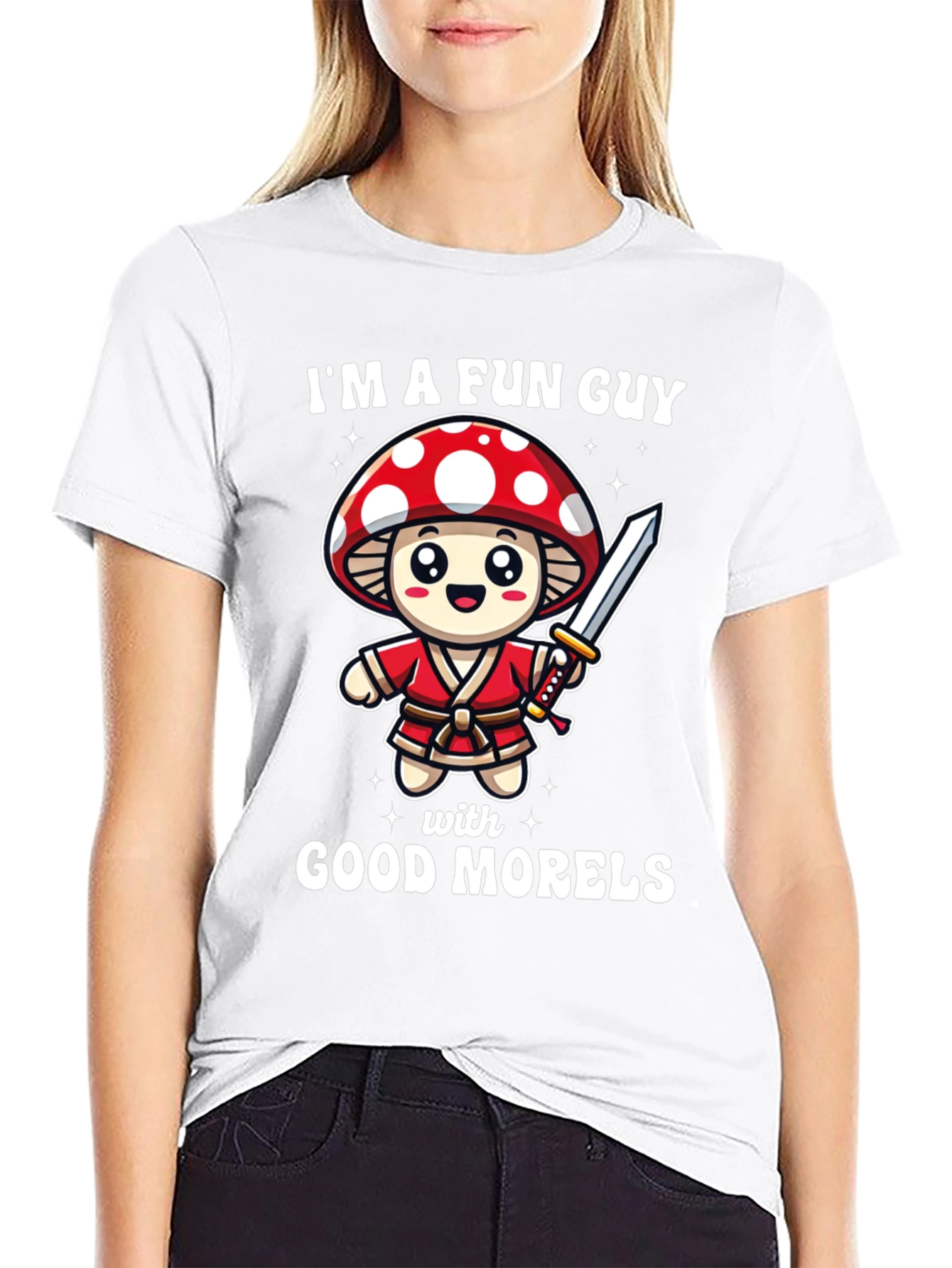Black I'm A Fun Guy Mushroom T-Shirt view 9