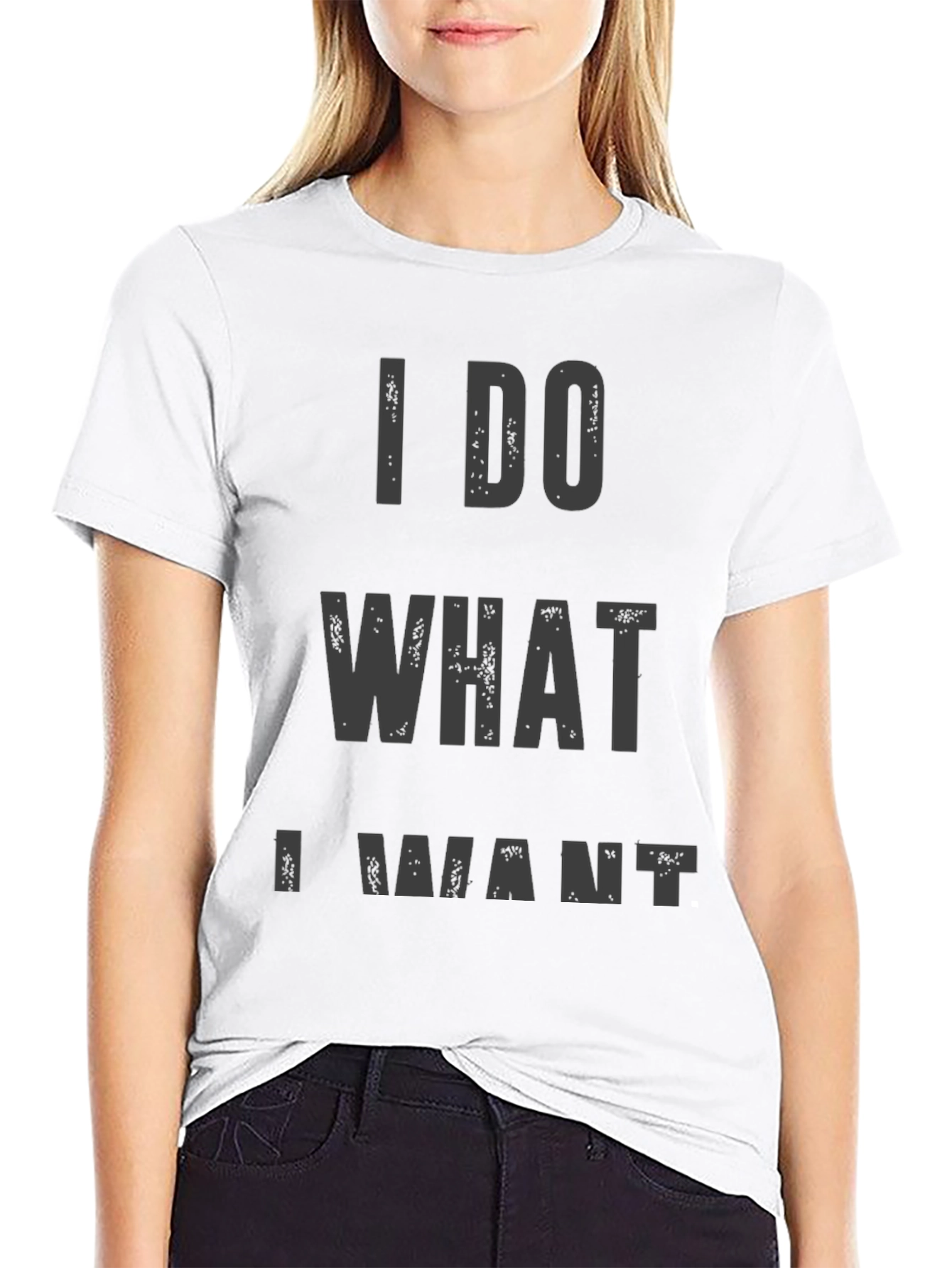 Black I Do What I Want Graphic Tee - Black view 9