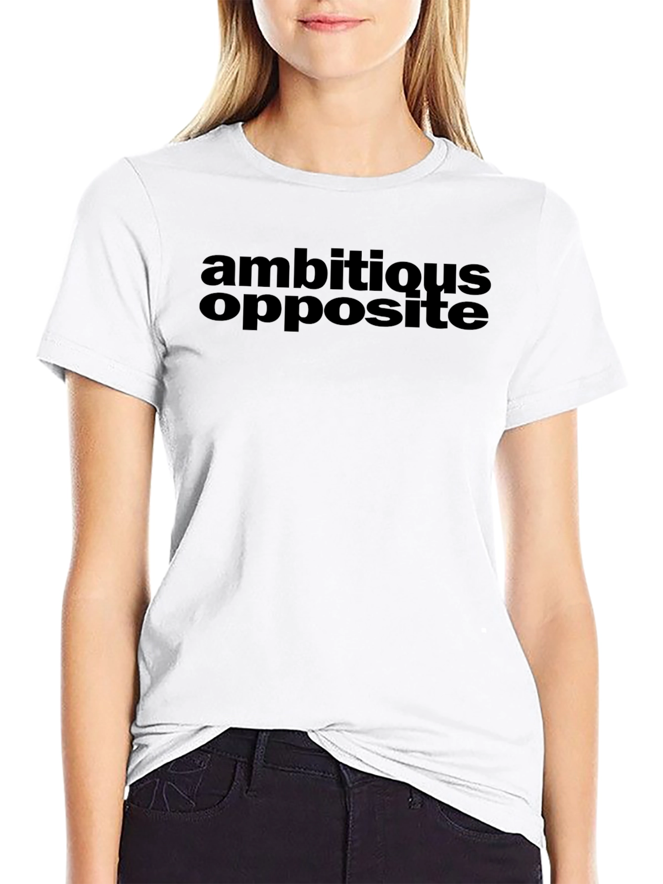 Black Ambitious Opposite Graphic Tee - Black view 9