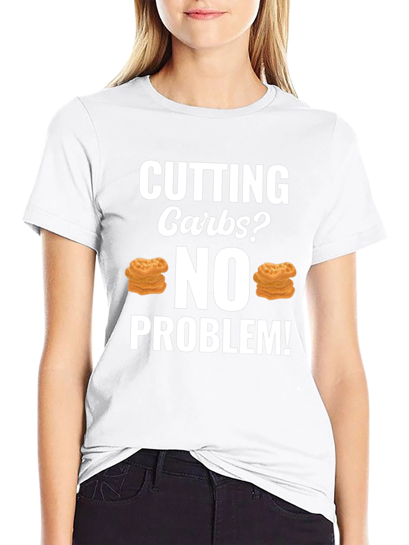 Black Cutting Carbs? No Problem T-Shirt view 9