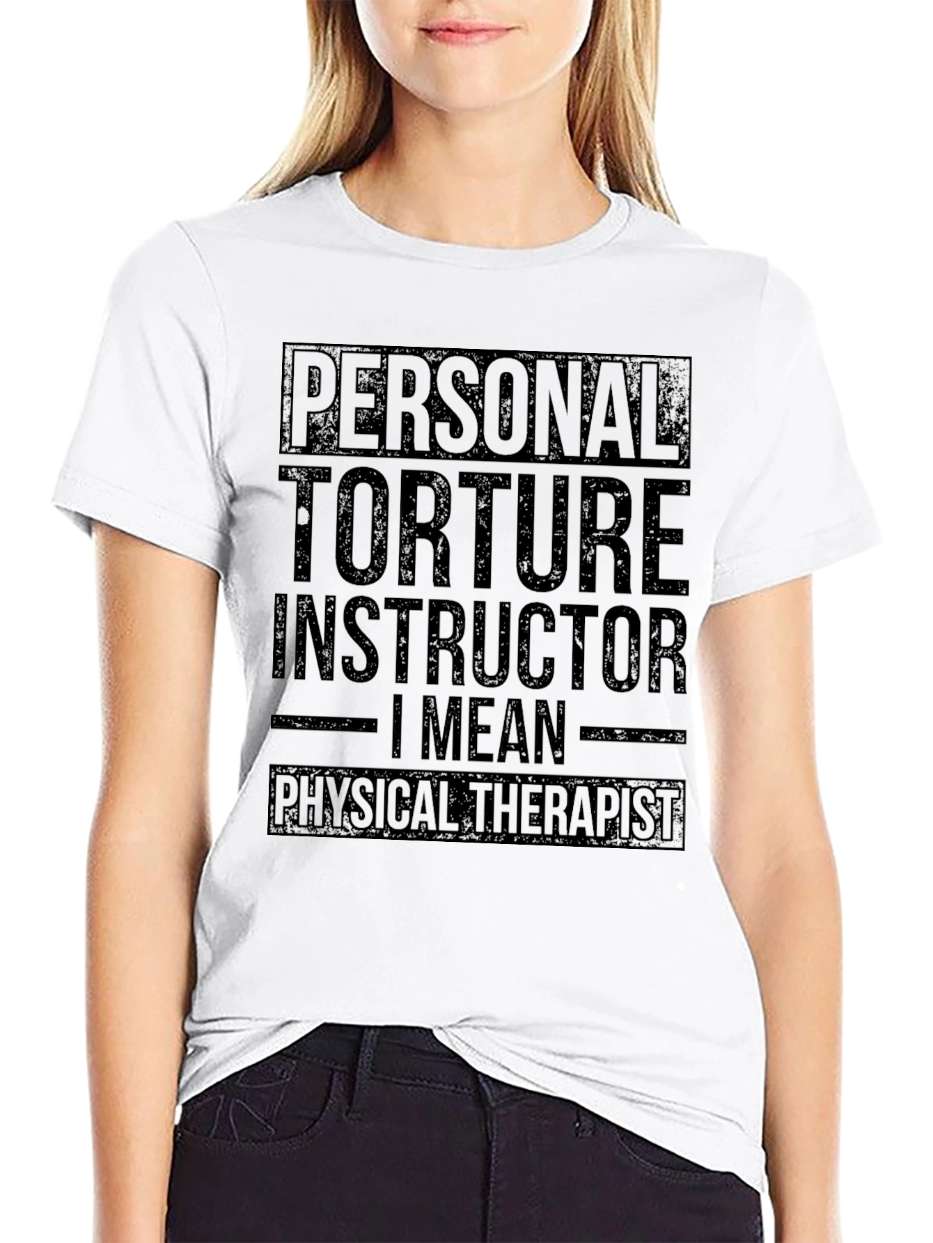 Black Personal Torture Instructor T-Shirt, Physical Therapist Tee view 9