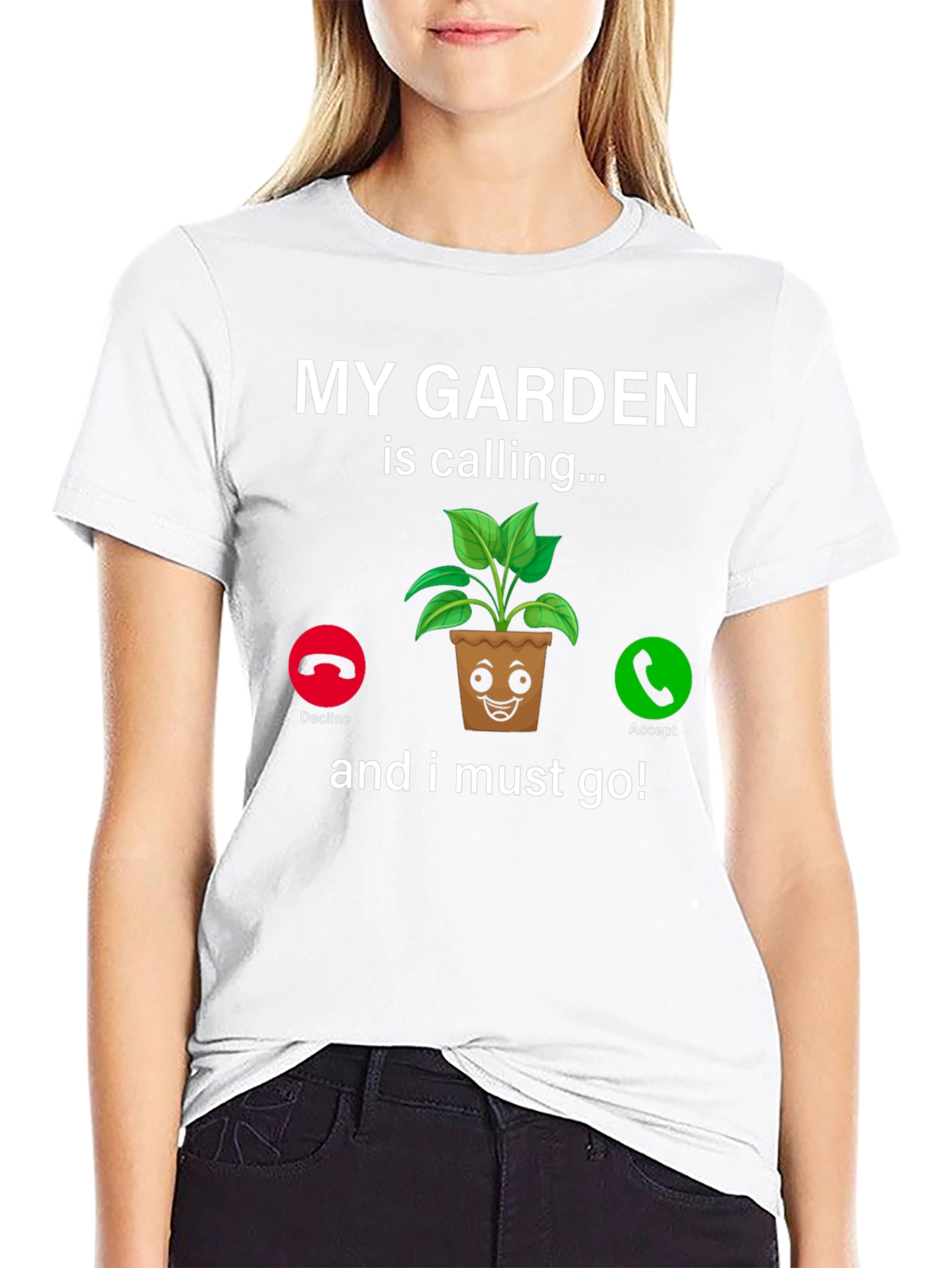 Black My Garden Is Calling T-Shirt Funny Gardener Tee view 9