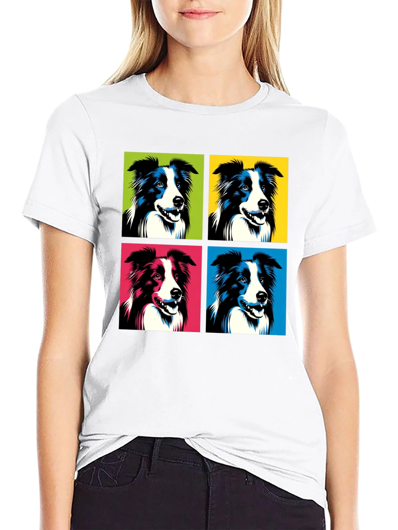 Black Pop Art Dog T-Shirt - Bold Graphic Tee view 9