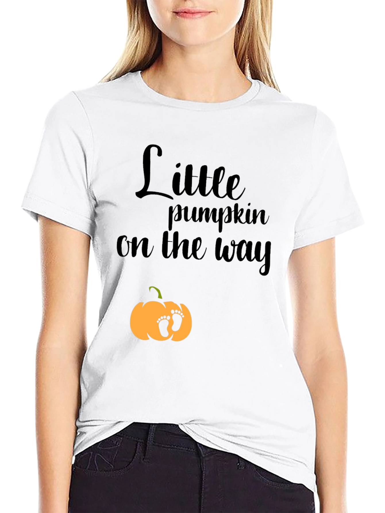 Black Little Pumpkin On The Way T-Shirt view 9