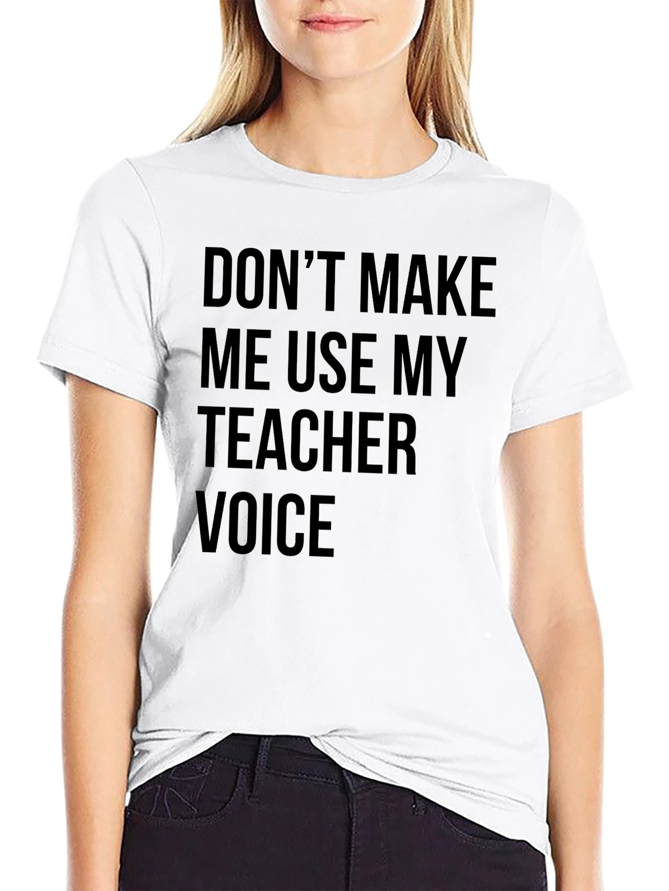 Black Teacher Voice T-Shirt - Funny Teaching Gift view 9