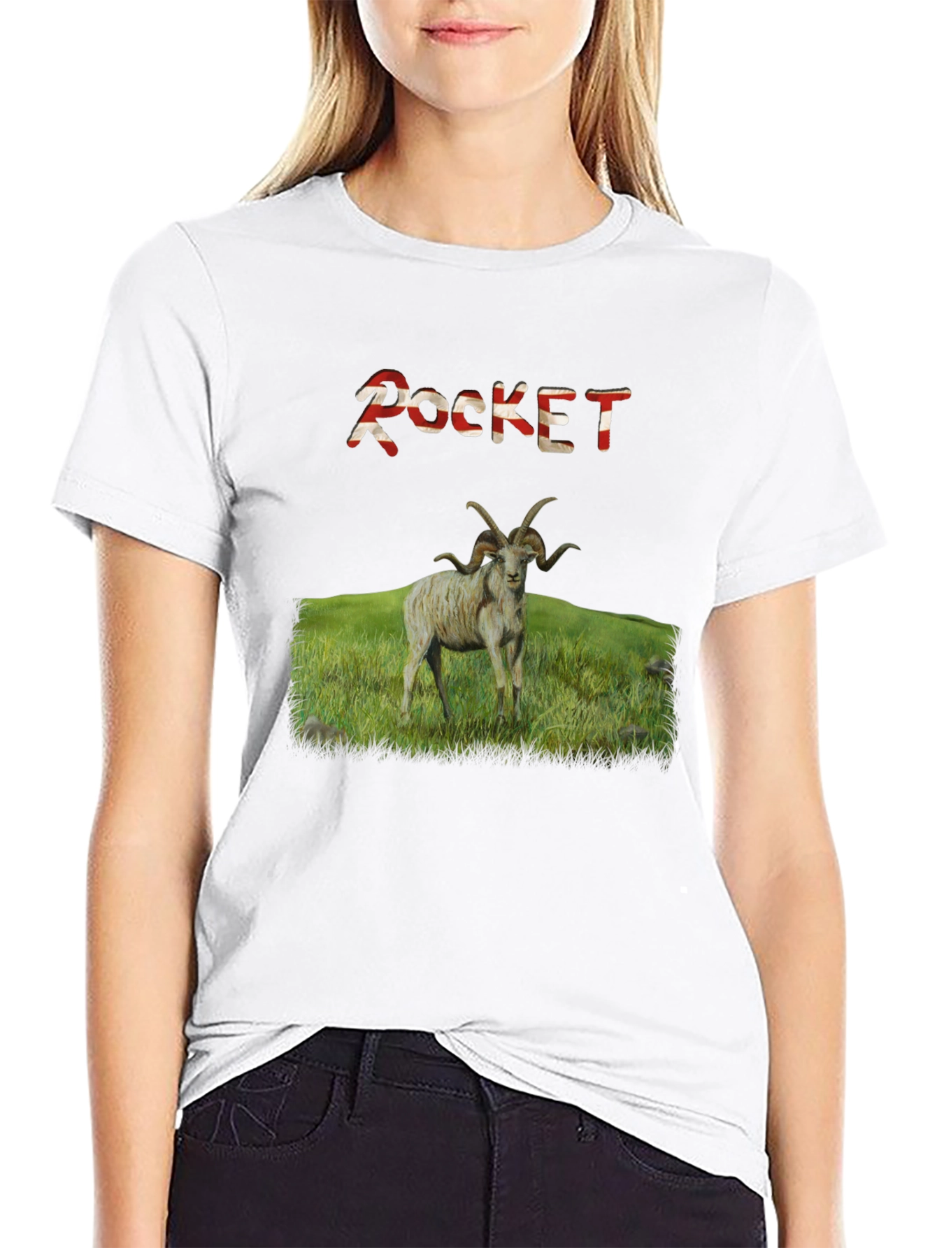 Black Rocket Ram Graphic T-Shirt - Premium Cotton Blend view 9