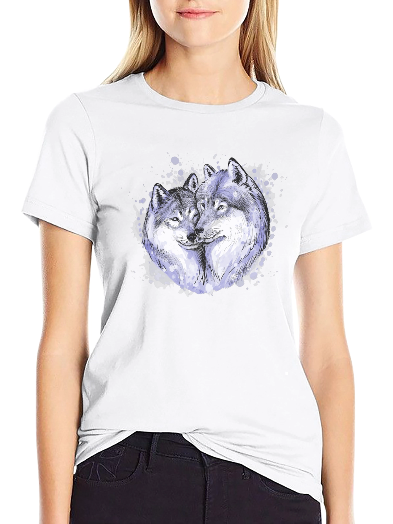 Black Wolf Love T-Shirt view 9