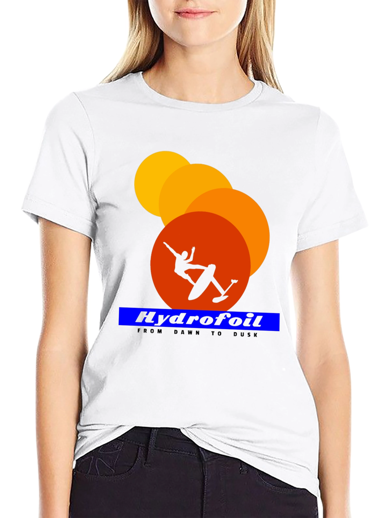 Black Hydrofoil T-Shirt - Dawn to Dusk Surf Style view 9